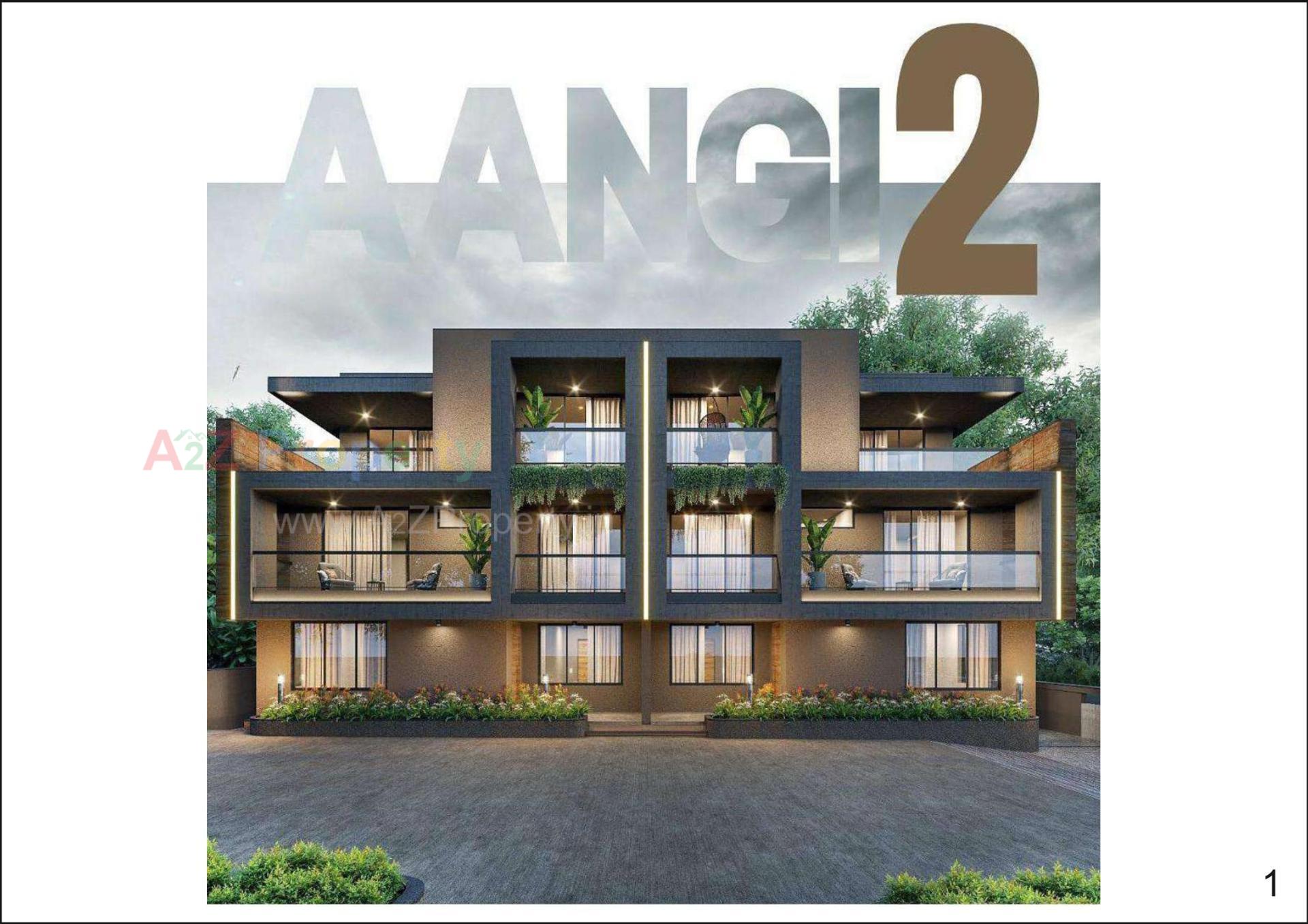 3D Elevation of real estate project Aangi Bunglows located at Paldi, Ahmedabad, Gujarat