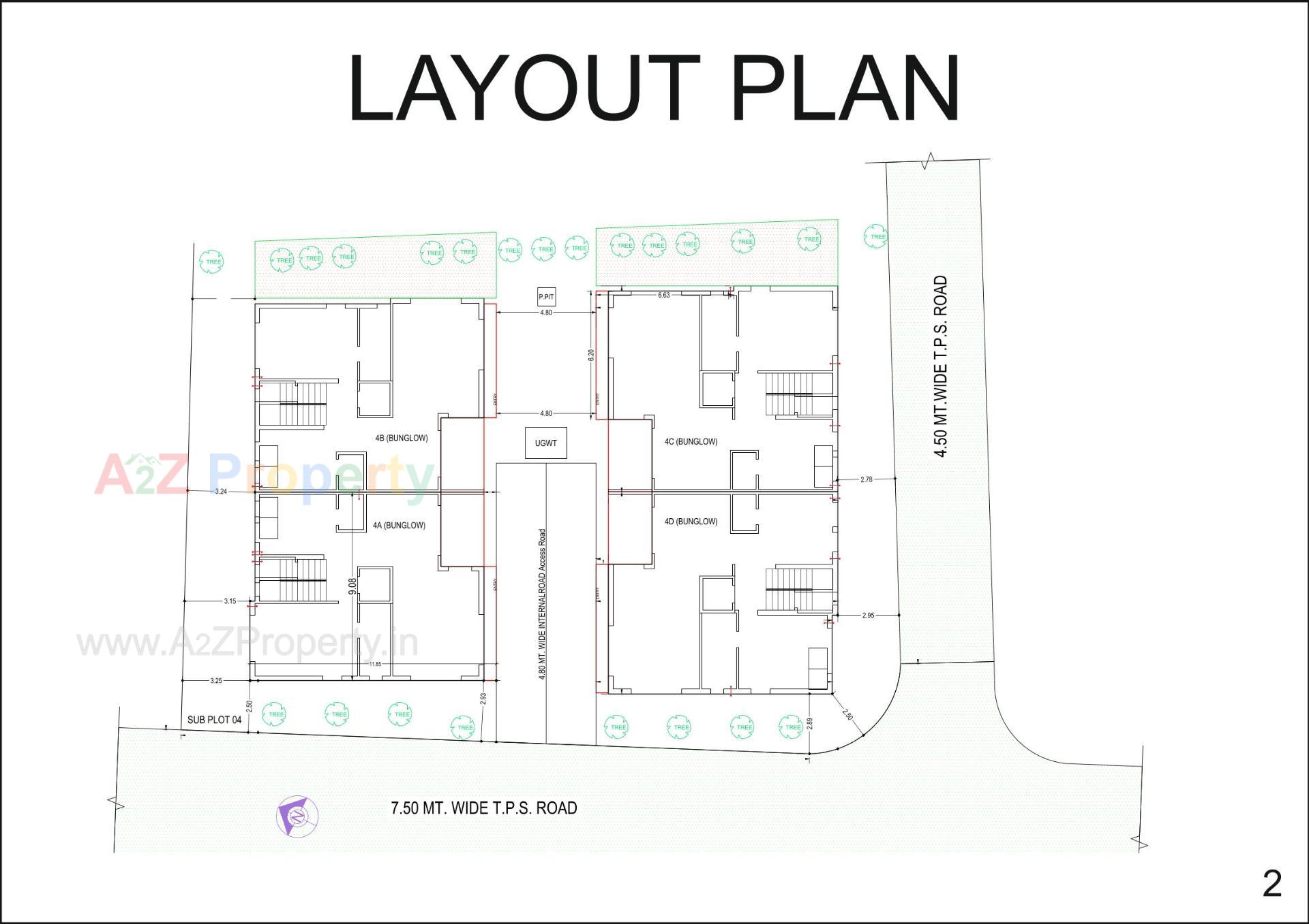 Layout of real estate project Aangi Bunglows located at Paldi, Ahmedabad, Gujarat