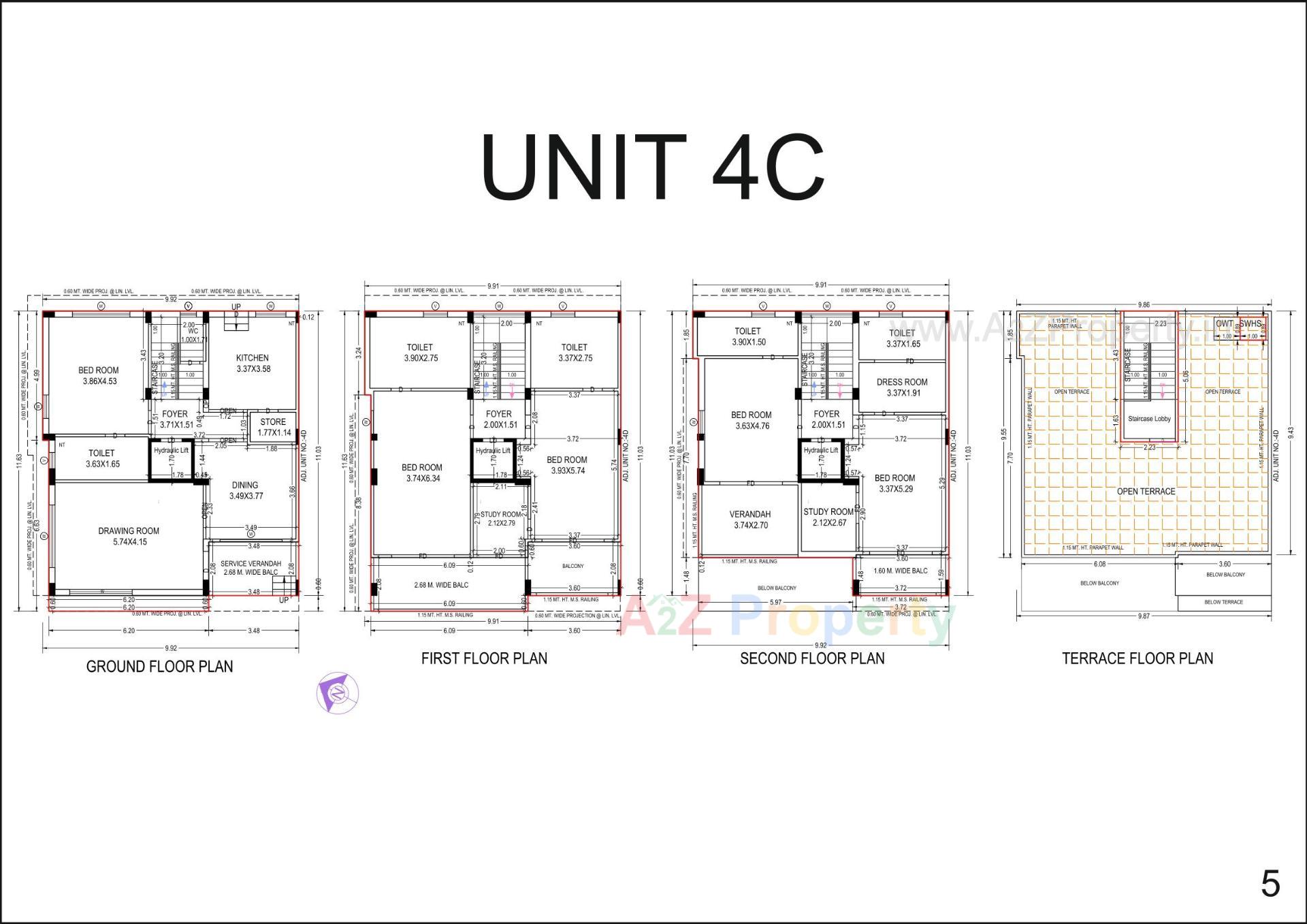 Layout of real estate project Aangi Bunglows located at Paldi, Ahmedabad, Gujarat