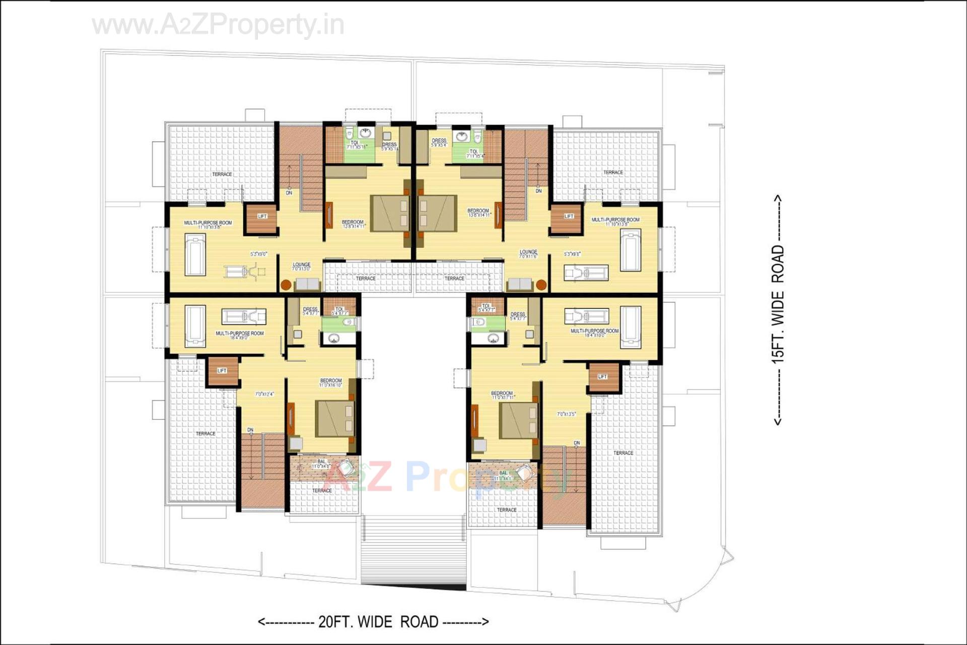 Layout of real estate project Aangi Bunglows located at Paldi, Ahmedabad, Gujarat