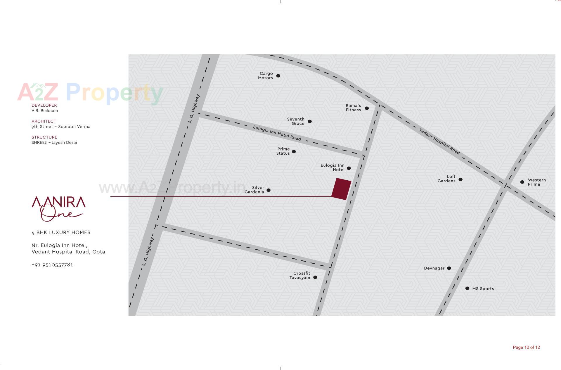  of real estate project Aanira One located at Gota, Ahmedabad, Gujarat