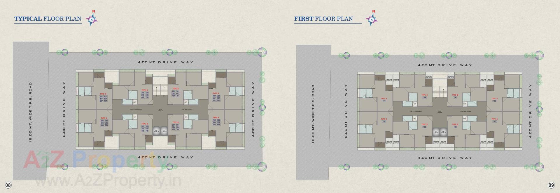 Layout of real estate project Aaradhana Sky located at Vatva, Ahmedabad, Gujarat