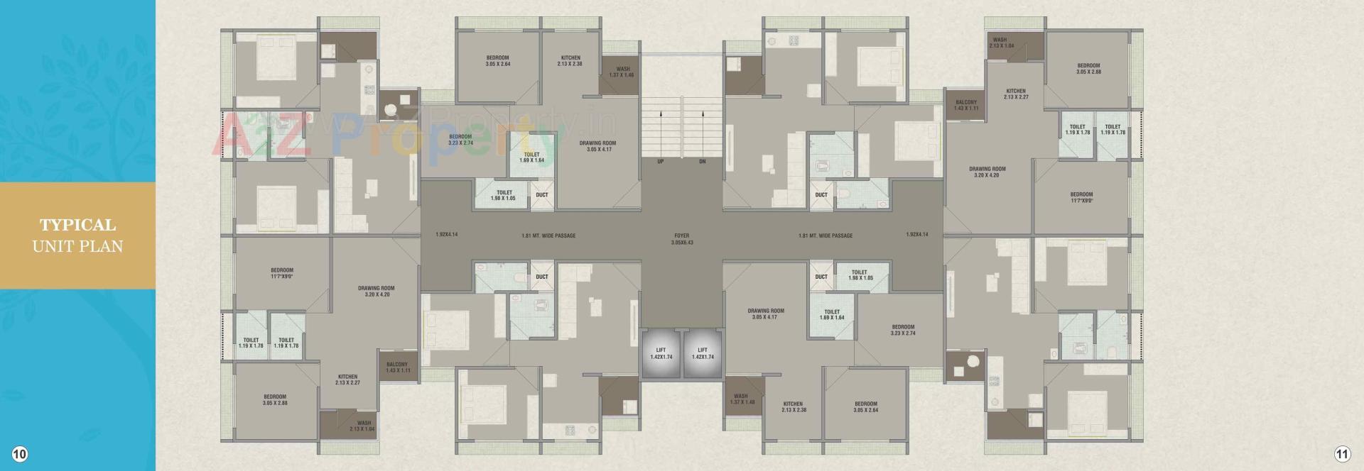 Layout of real estate project Aaradhana Sky located at Vatva, Ahmedabad, Gujarat