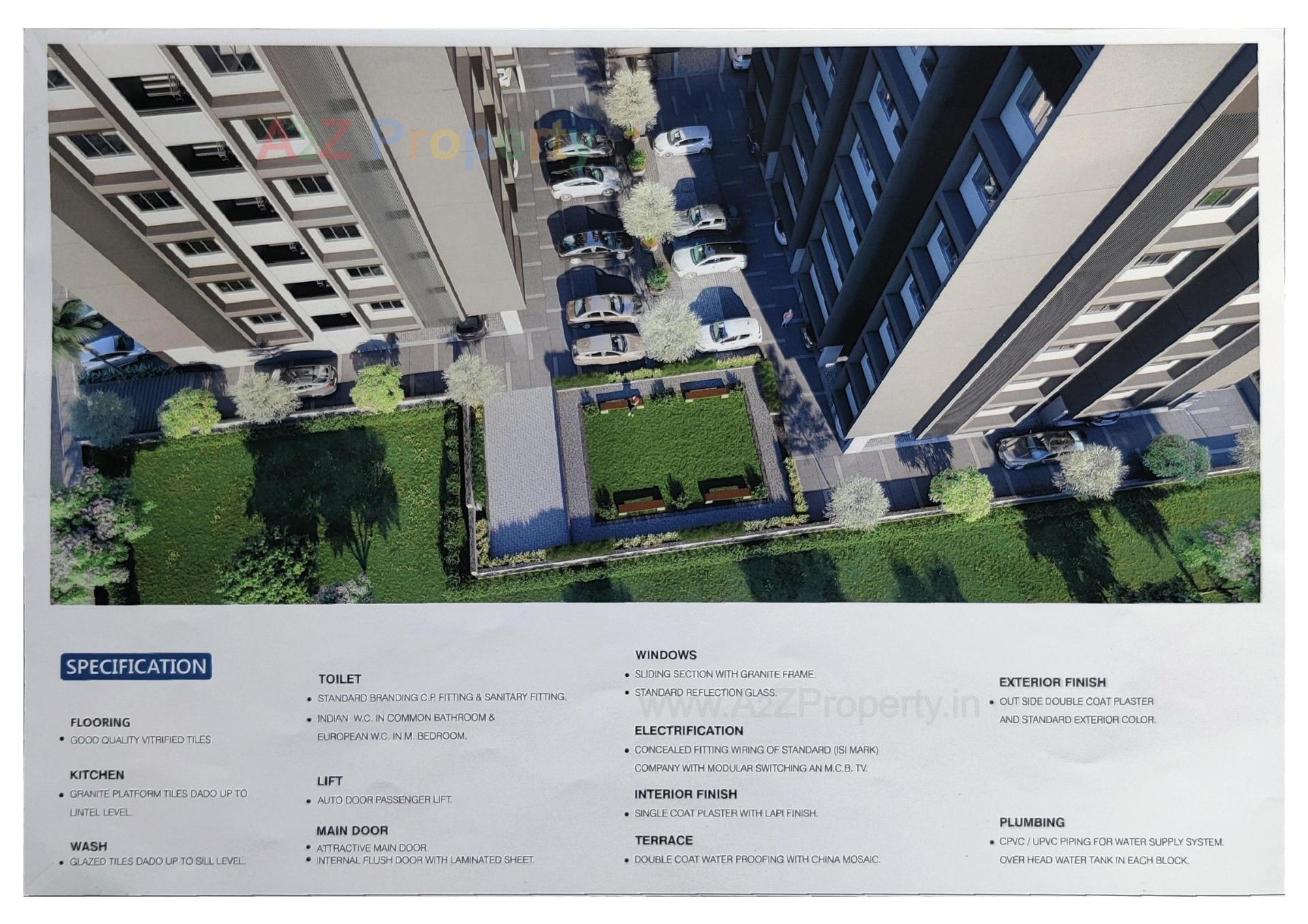 3D Elevation of real estate project Aaradhana Sky located at Vatva, Ahmedabad, Gujarat