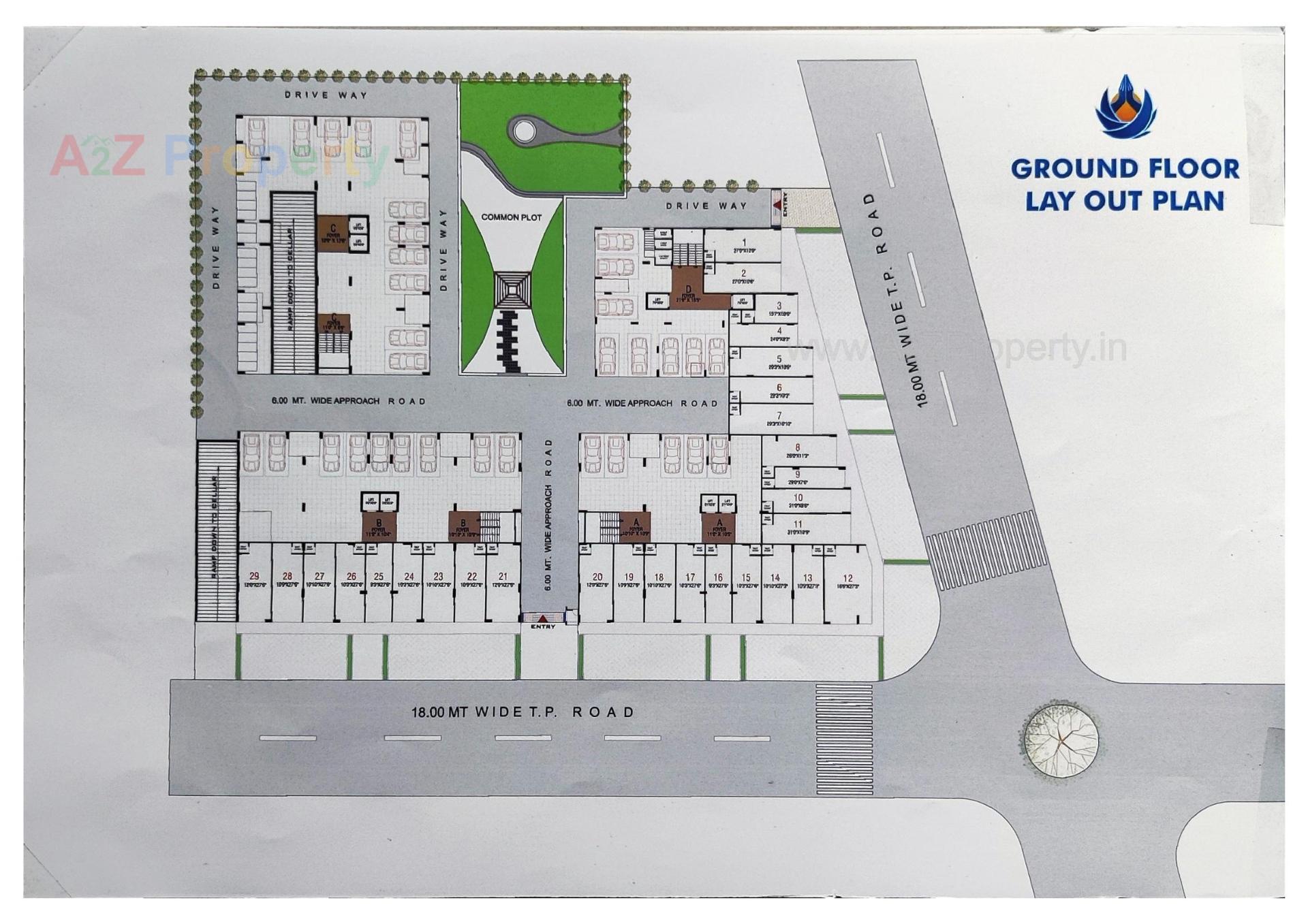 Layout of real estate project Aaradhana Sky located at Vatva, Ahmedabad, Gujarat