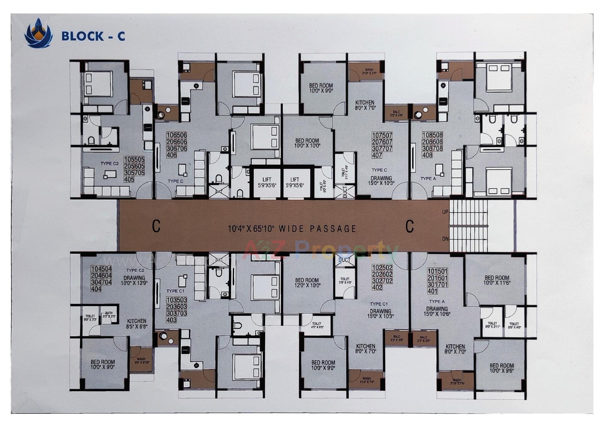 Layout of real estate project Aaradhana Sky located at Vatva, Ahmedabad, Gujarat