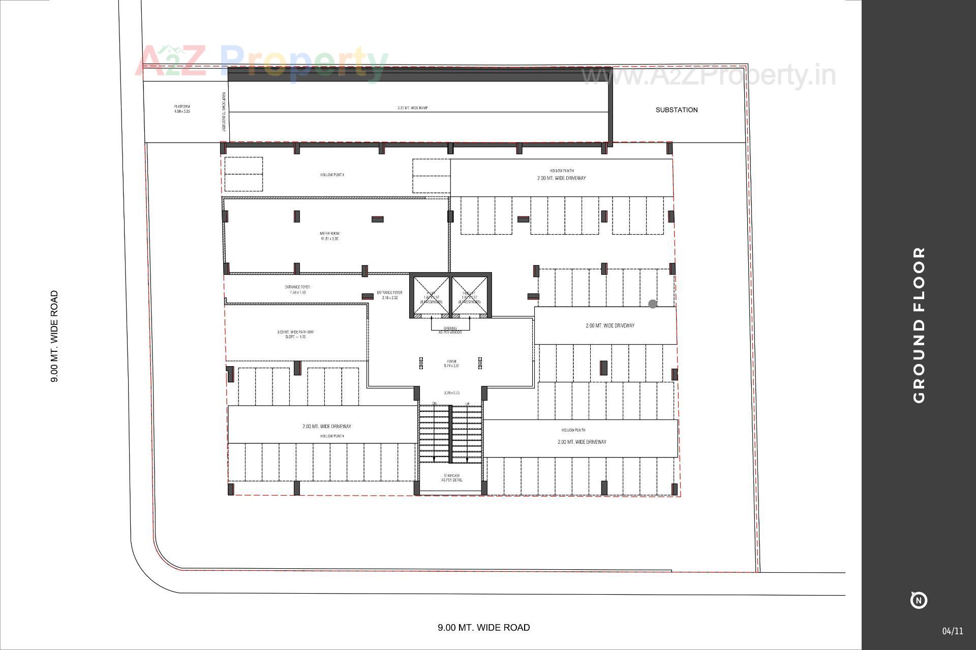 Layout of real estate project Aaradhya Elegance located at Changispur, Ahmedabad, Gujarat
