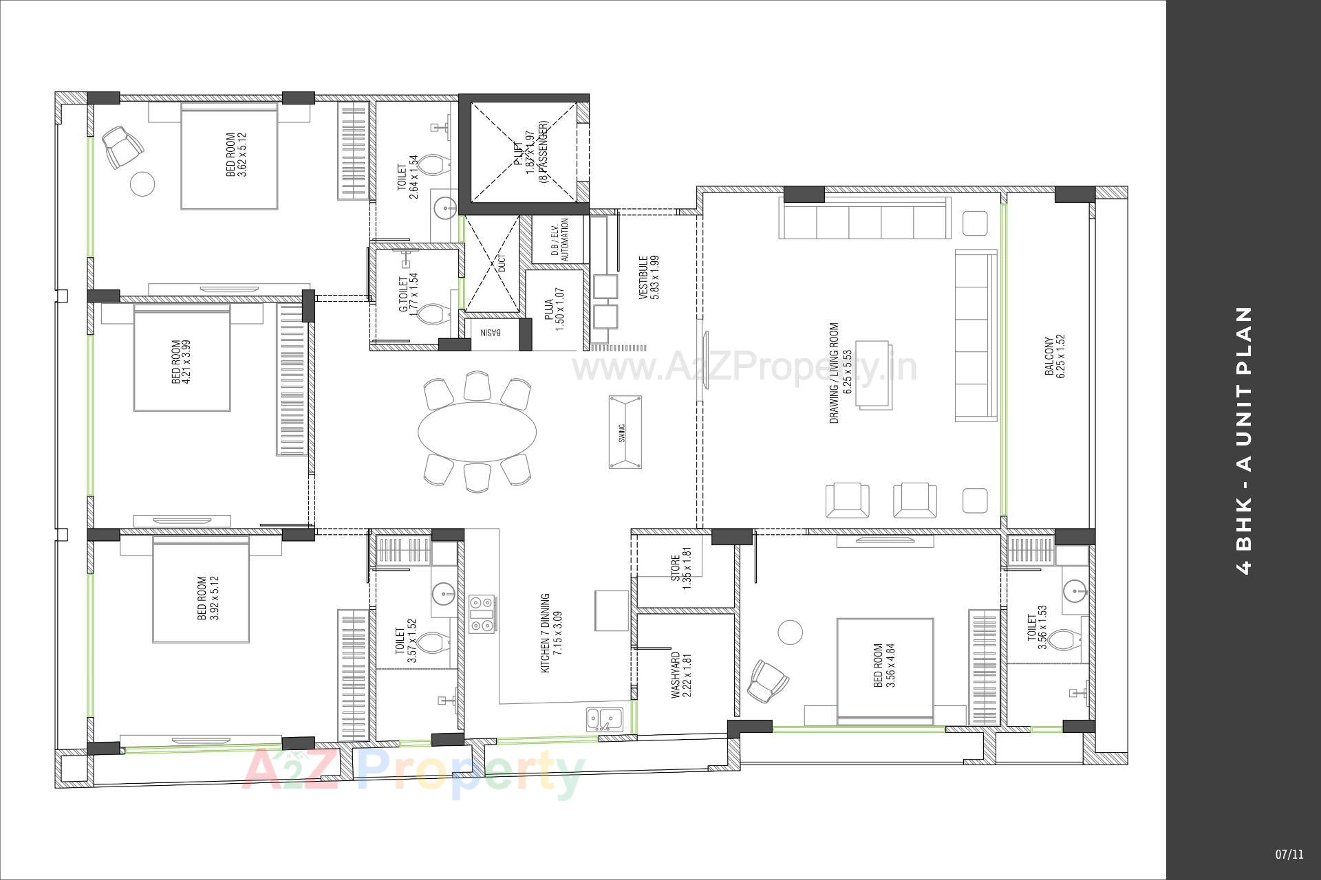 Layout of real estate project Aaradhya Elegance located at Changispur, Ahmedabad, Gujarat