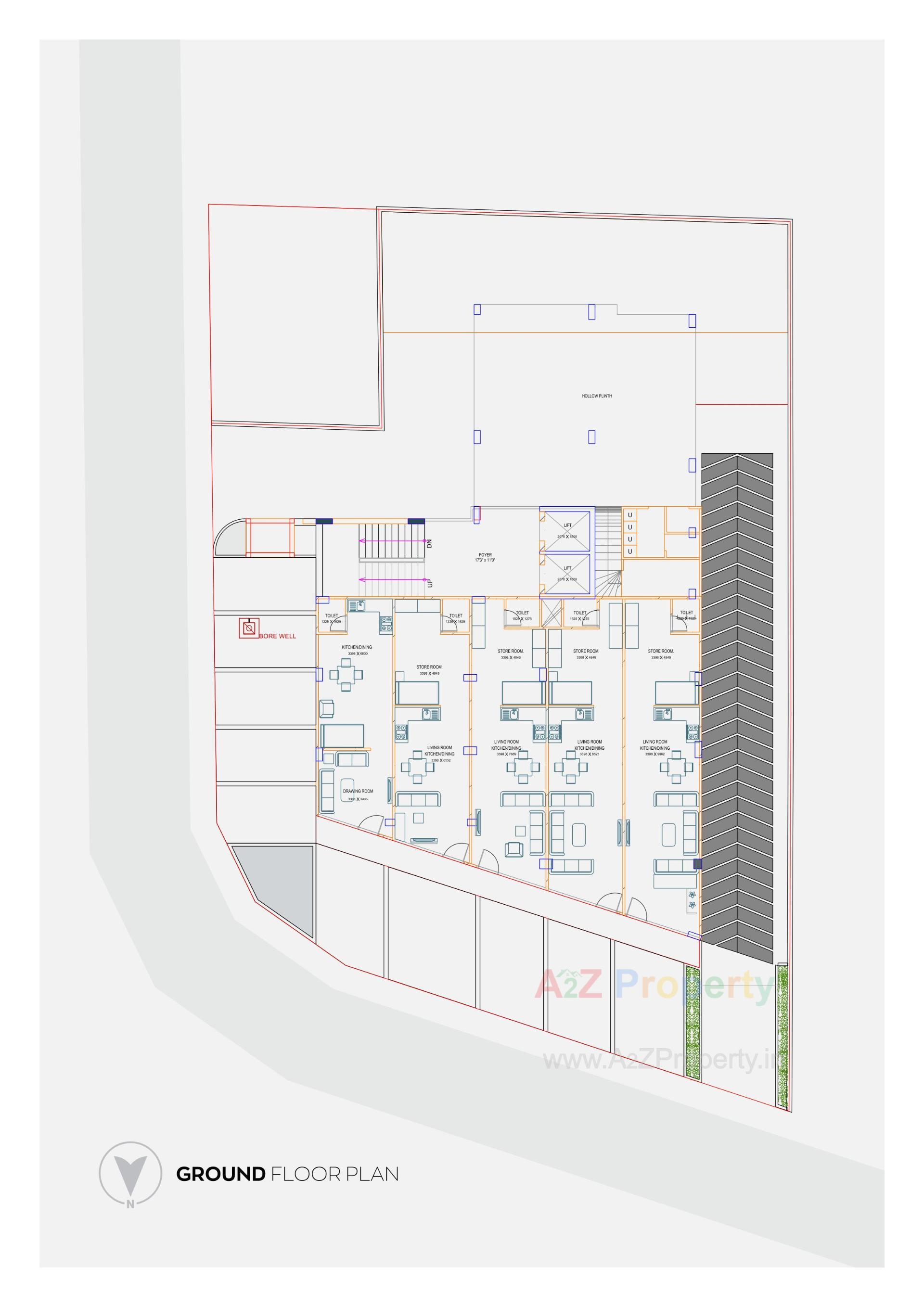 Layout of real estate project Aaradhya located at Acher, Ahmedabad, Gujarat
