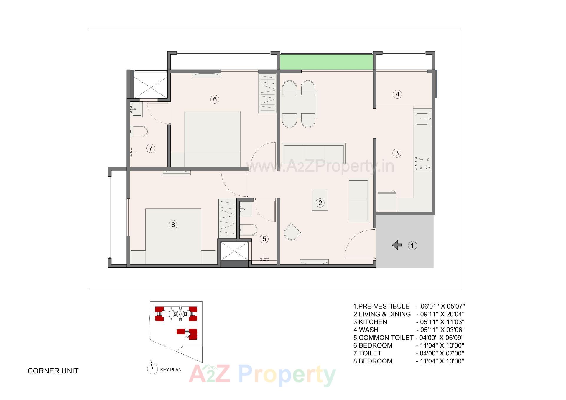 Layout of real estate project Aarambh Prime located at Chandlodia, Ahmedabad, Gujarat