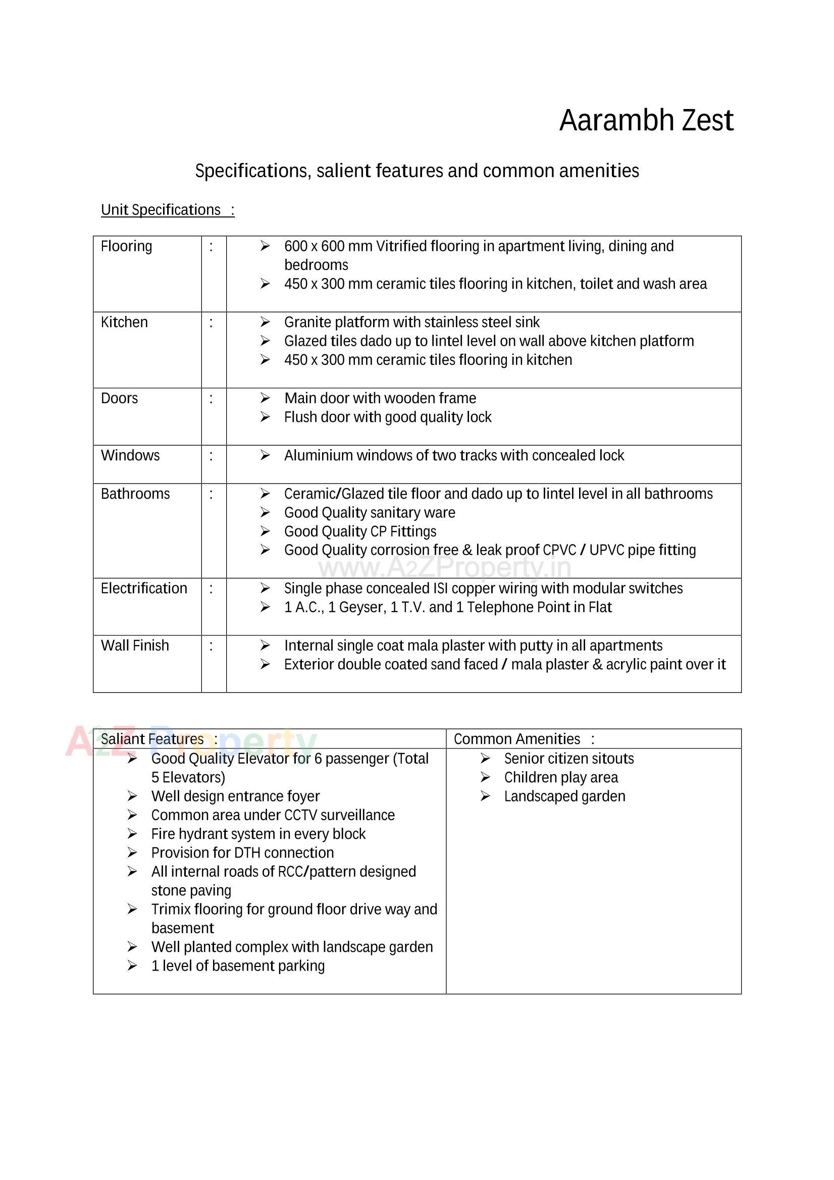  of real estate project Aarambh Zest located at Chandlodia, Ahmedabad, Gujarat