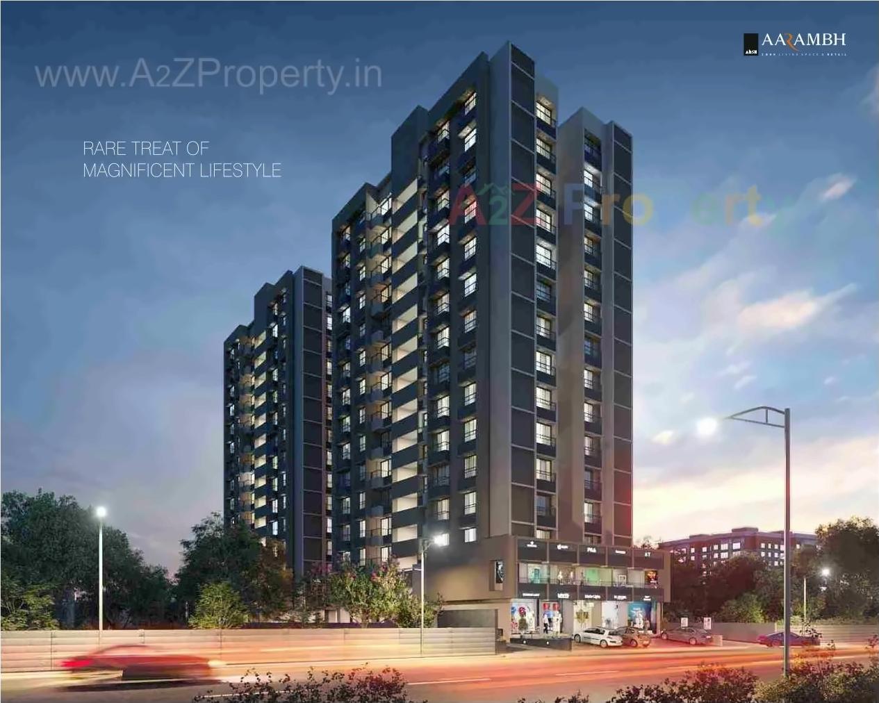 3D Elevation of real estate project Aarambh located at Ghuma, Ahmedabad, Gujarat