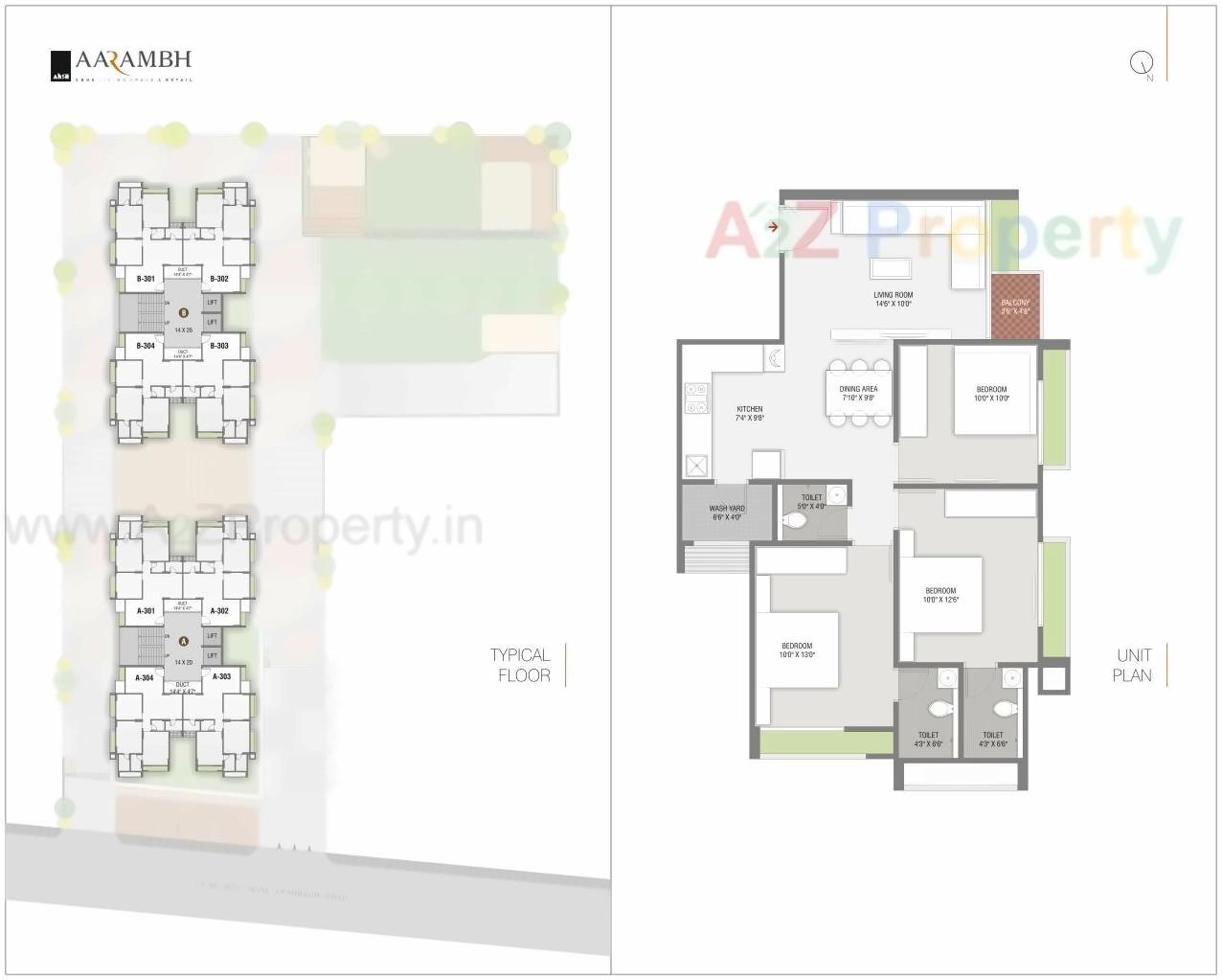 Layout of real estate project Aarambh located at Ghuma, Ahmedabad, Gujarat