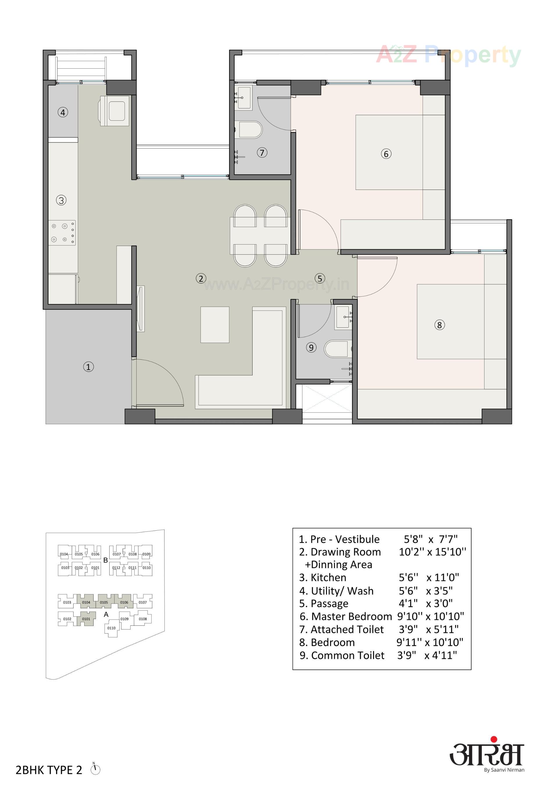Layout of real estate project Aarambh located at Chandlodiya, Ahmedabad, Gujarat