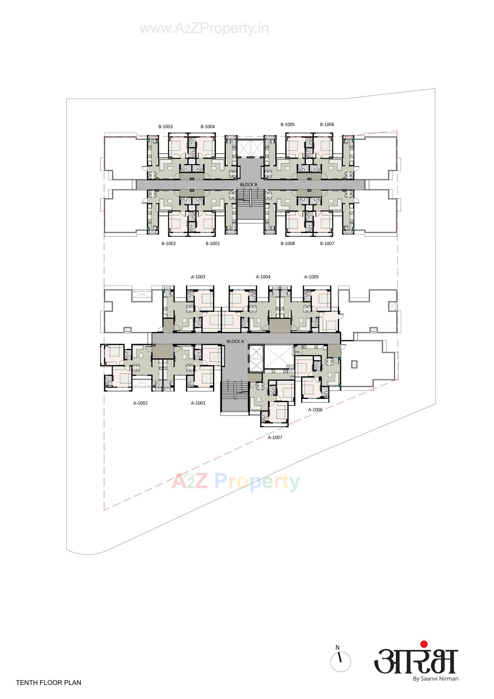 Layout of real estate project Aarambh located at Chandlodiya, Ahmedabad, Gujarat
