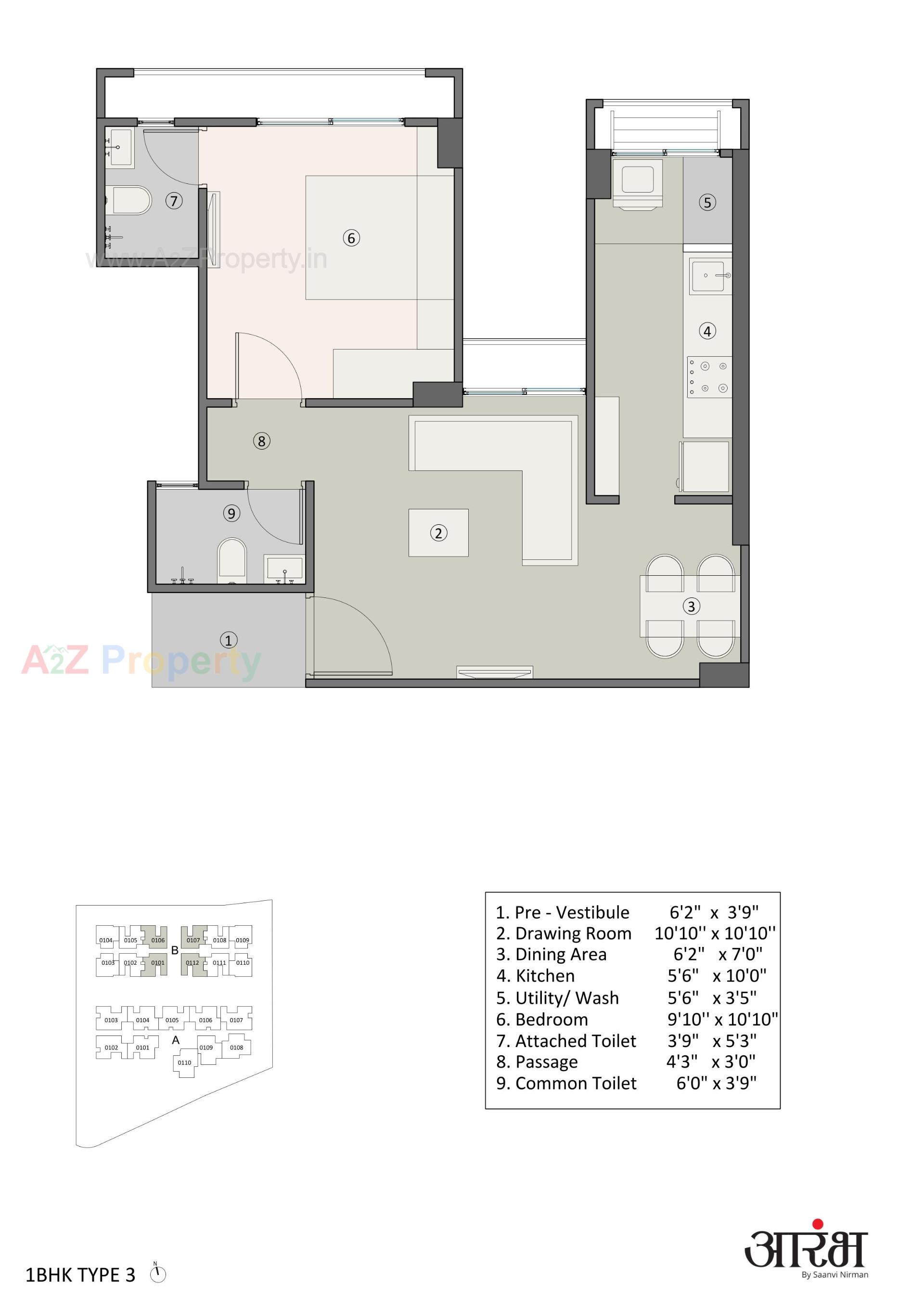 Layout of real estate project Aarambh located at Chandlodiya, Ahmedabad, Gujarat