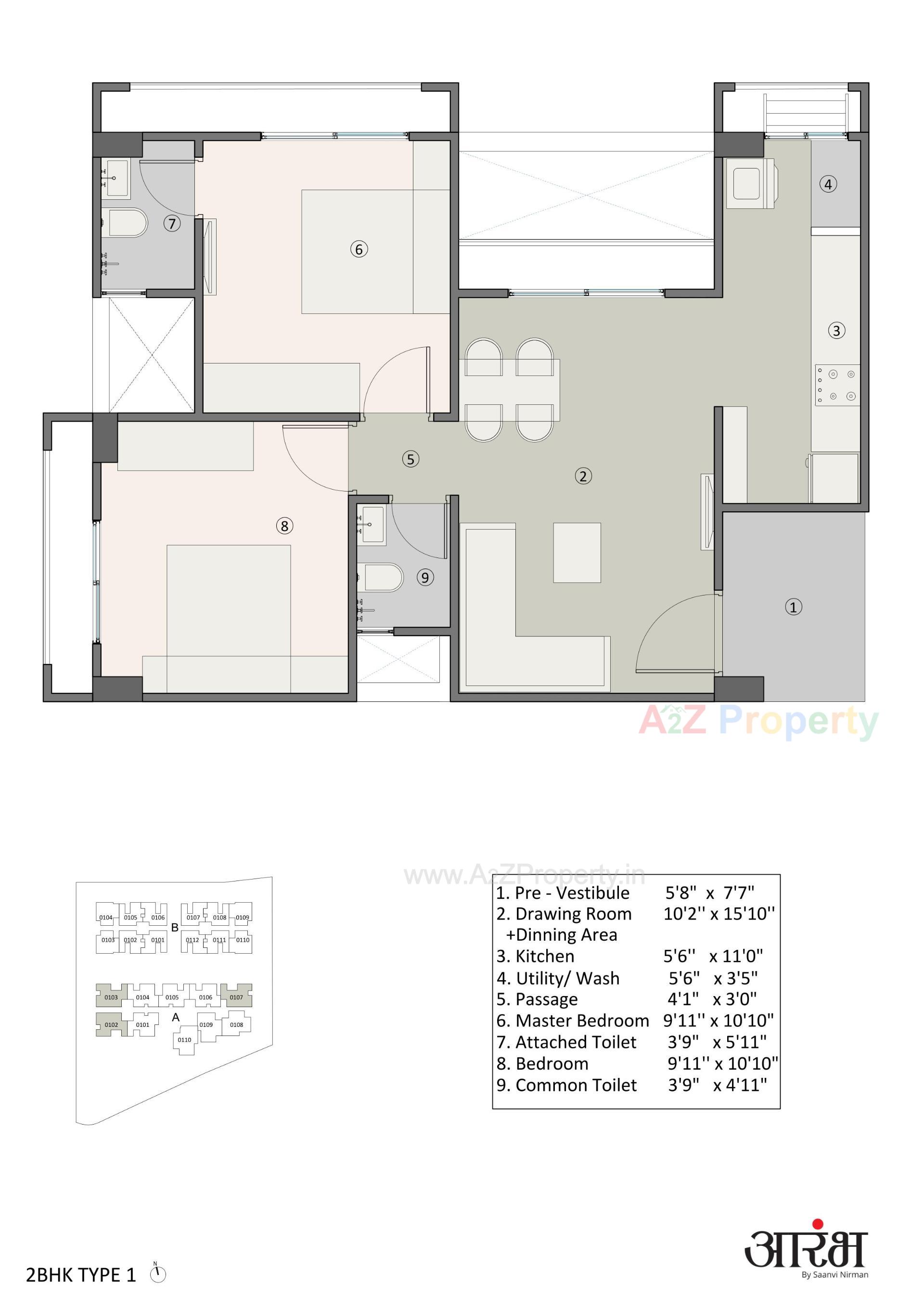 Layout of real estate project Aarambh located at Chandlodiya, Ahmedabad, Gujarat