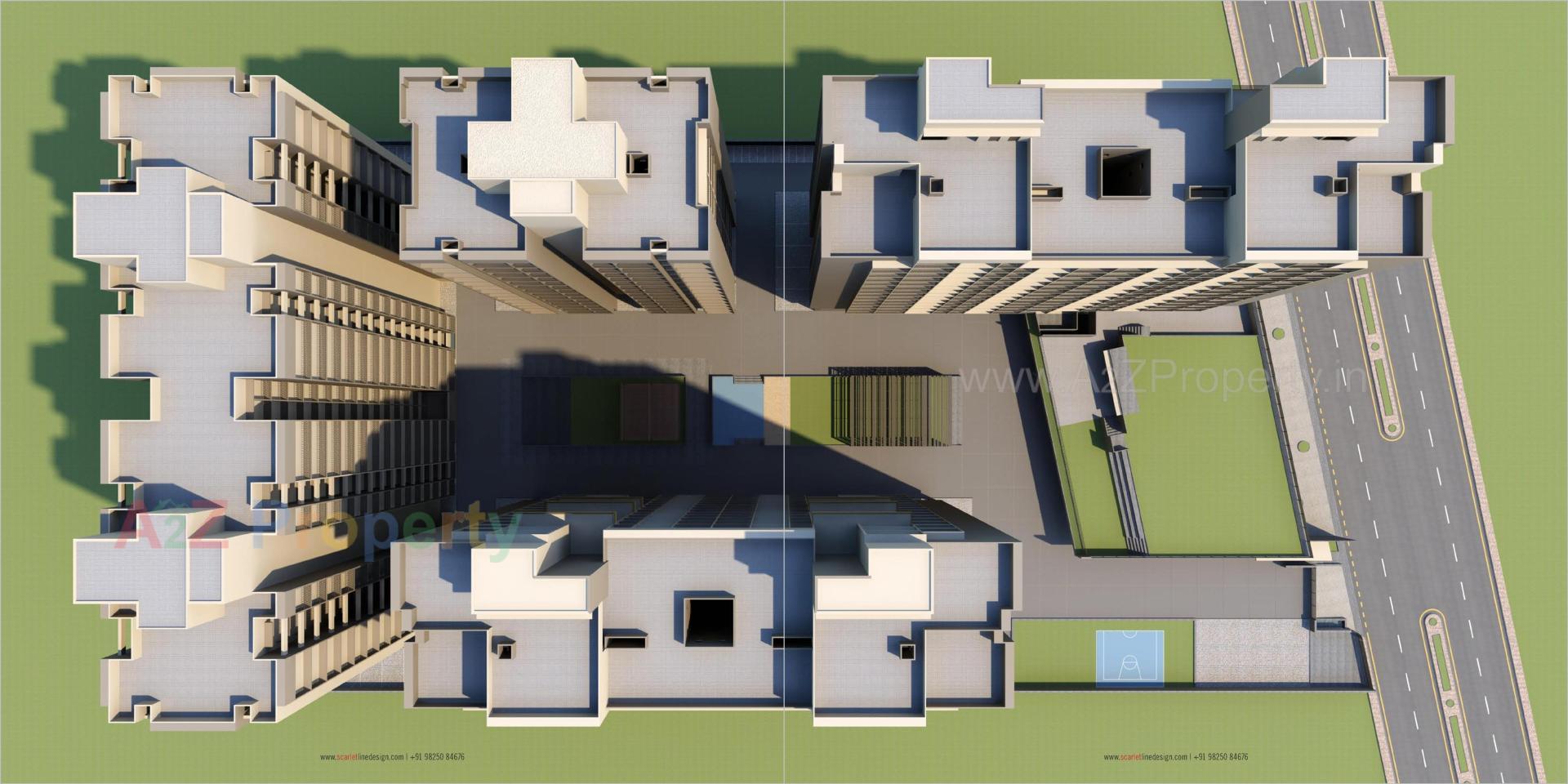 Layout of real estate project Aarambh located at Fatehwadi, Ahmedabad, Gujarat