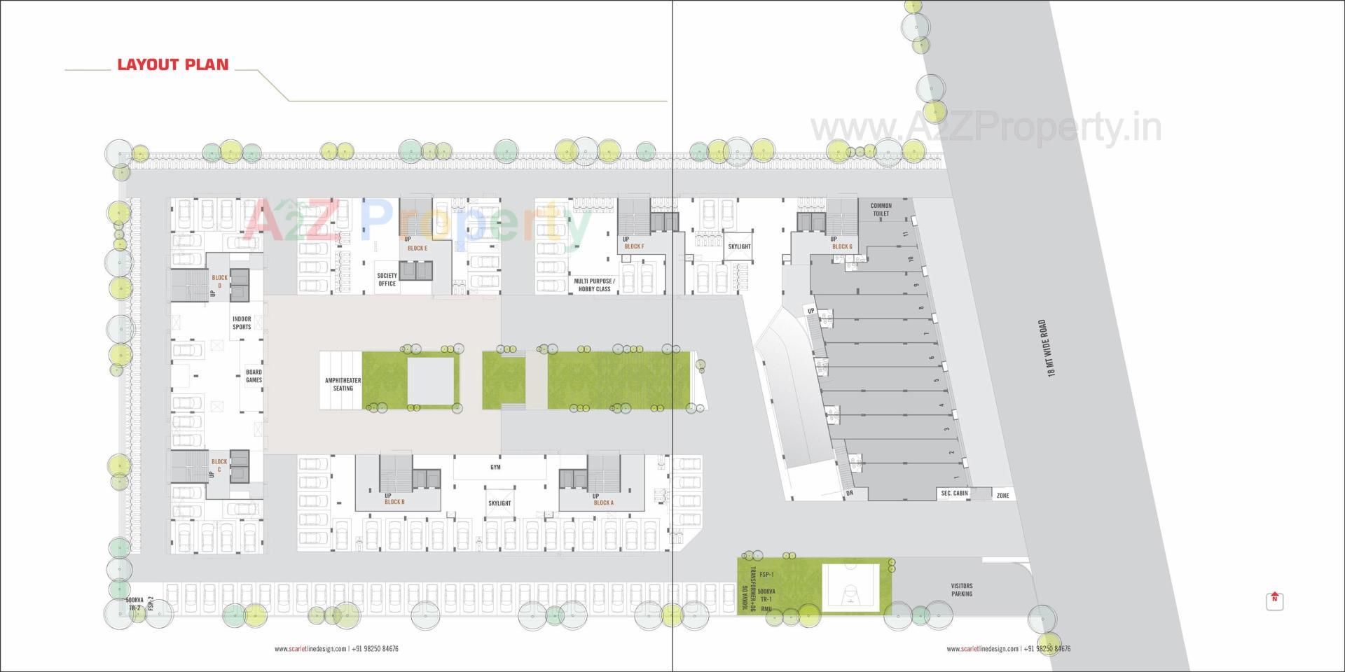 Layout of real estate project Aarambh located at Fatehwadi, Ahmedabad, Gujarat