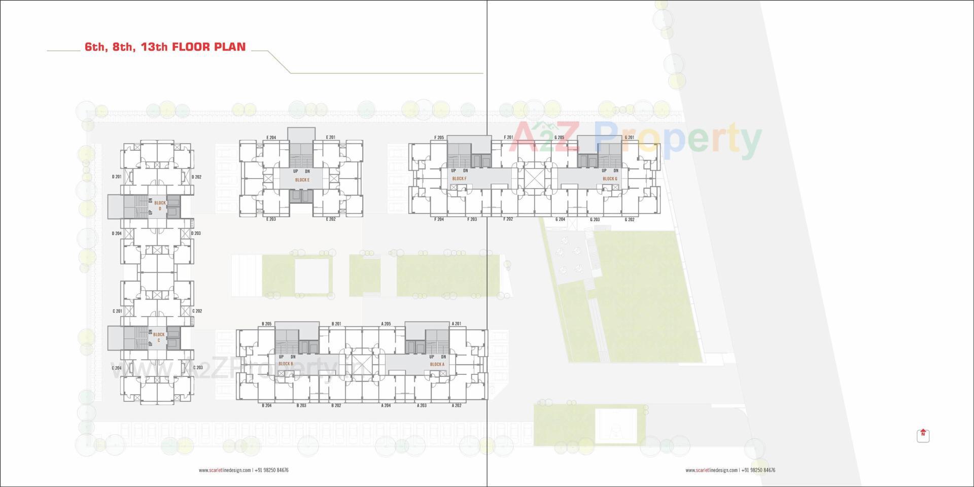 Layout of real estate project Aarambh located at Fatehwadi, Ahmedabad, Gujarat