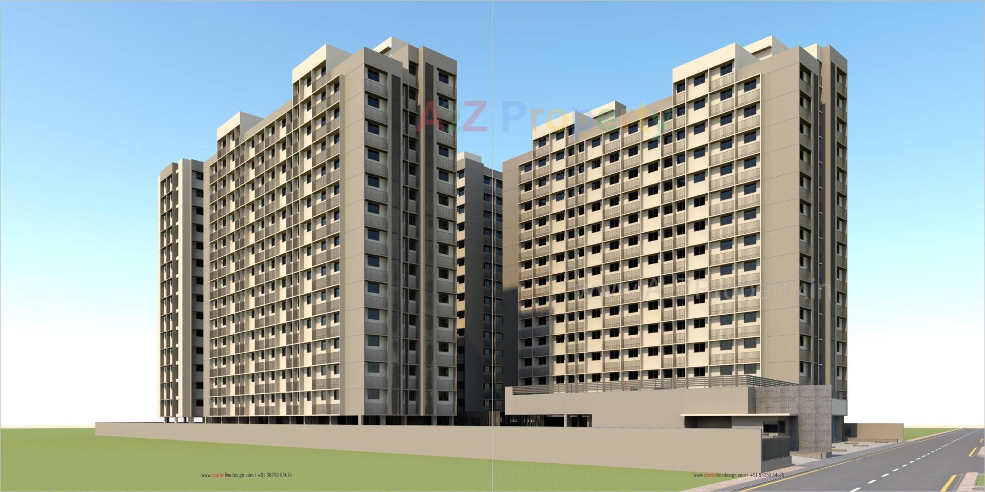 3D Elevation of real estate project Aarambh located at Fatehwadi, Ahmedabad, Gujarat