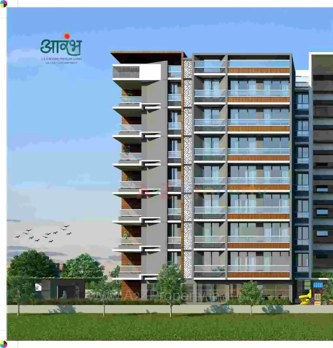 3D Elevation of real estate project Aarambh located at Chandkheda, Ahmedabad, Gujarat