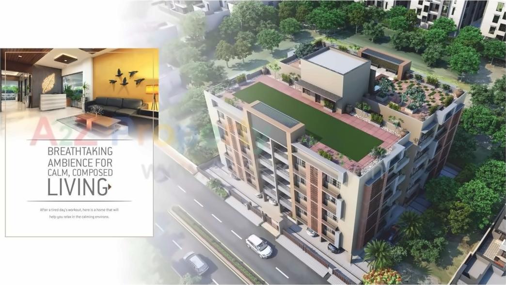 3D Elevation of real estate project Aarav Arise located at Vastrapur, Ahmedabad, Gujarat