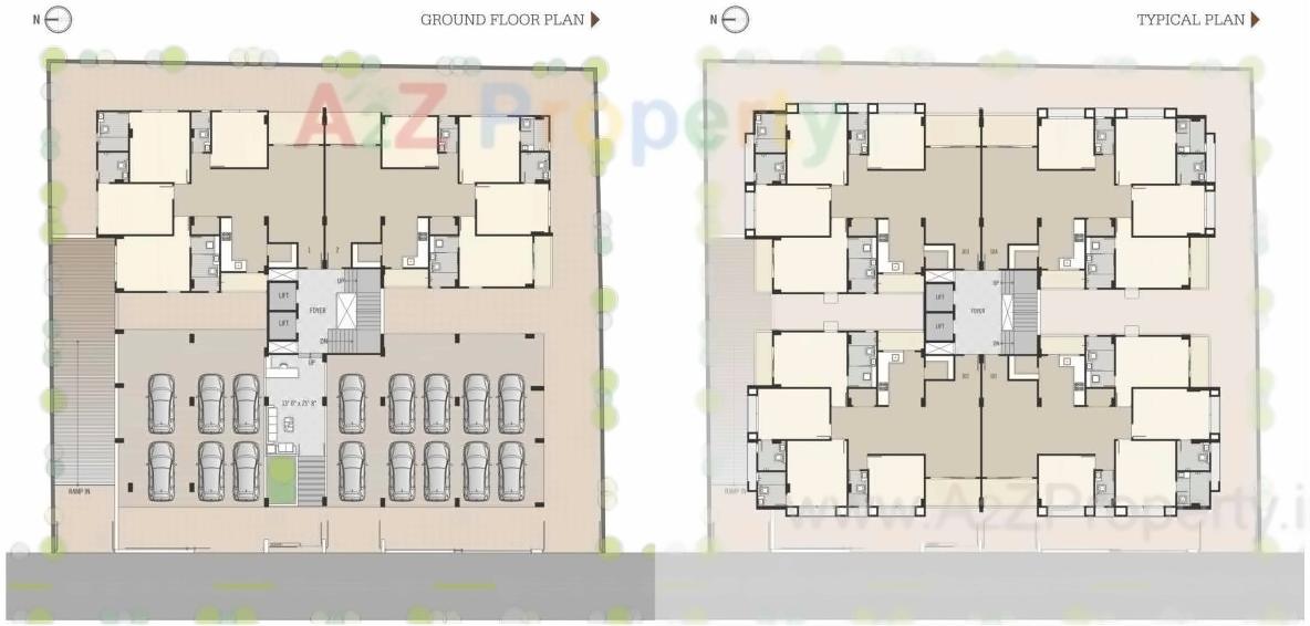 Layout of real estate project Aarav Arise located at Vastrapur, Ahmedabad, Gujarat
