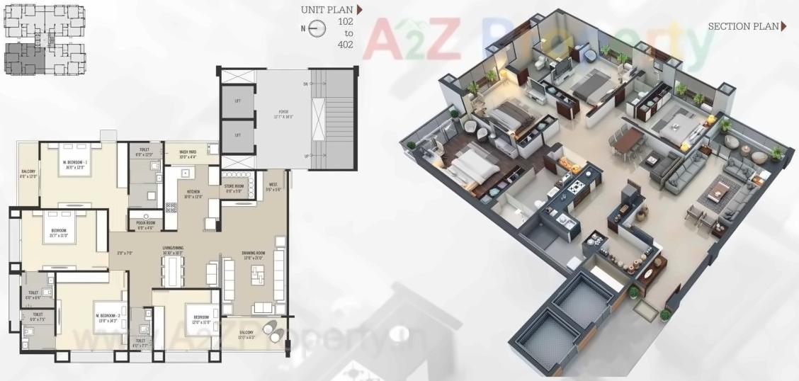 Layout of real estate project Aarav Arise located at Vastrapur, Ahmedabad, Gujarat
