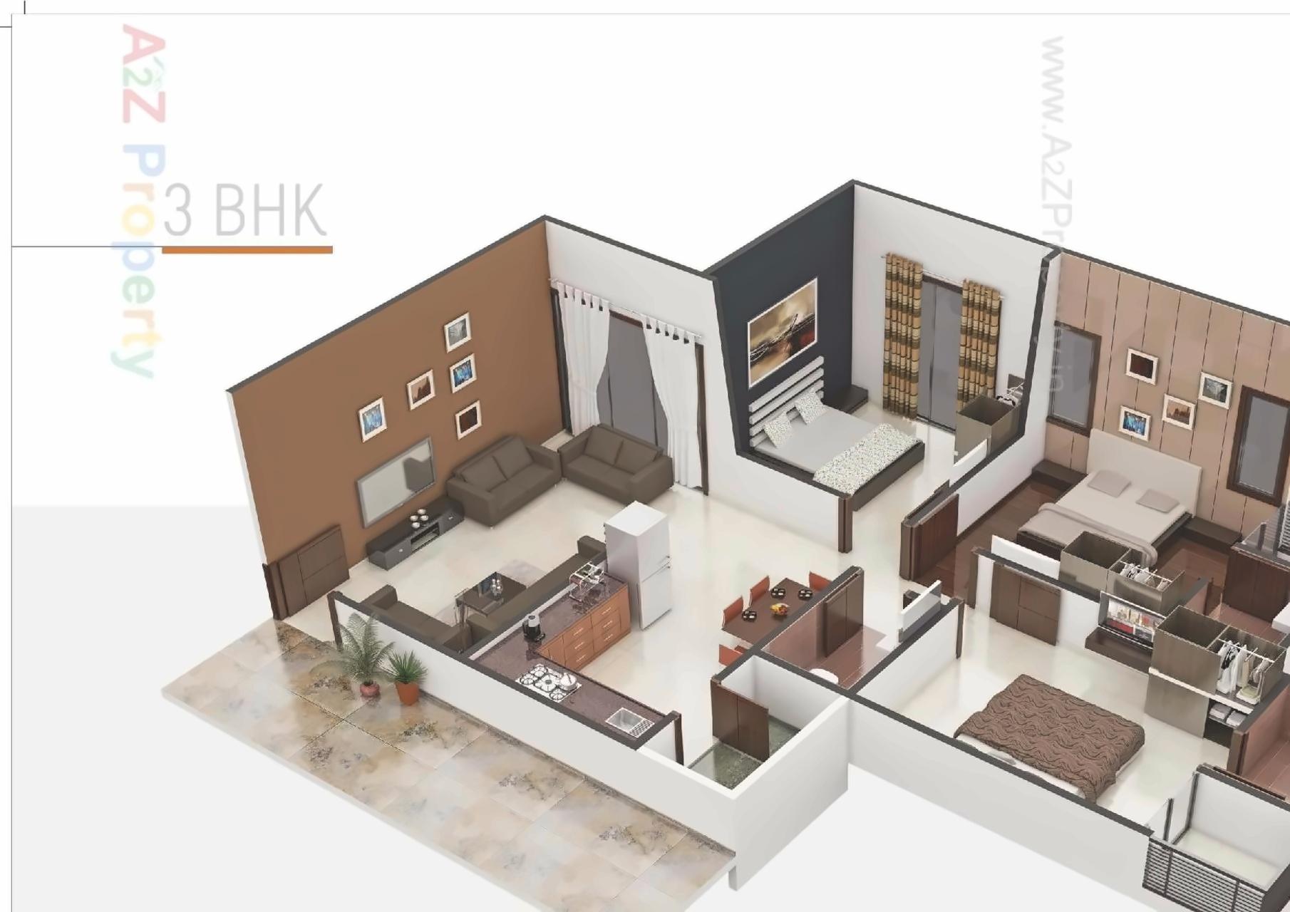 Layout of real estate project Aaravi 1 located at Bopal, Ahmedabad, Gujarat