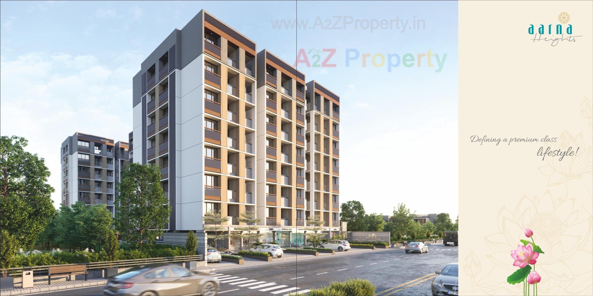 3D Elevation of real estate project Aarna Heights located at Nikol, Ahmedabad, Gujarat