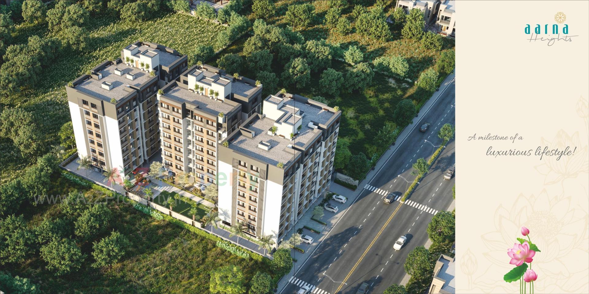 3D Elevation of real estate project Aarna Heights located at Nikol, Ahmedabad, Gujarat