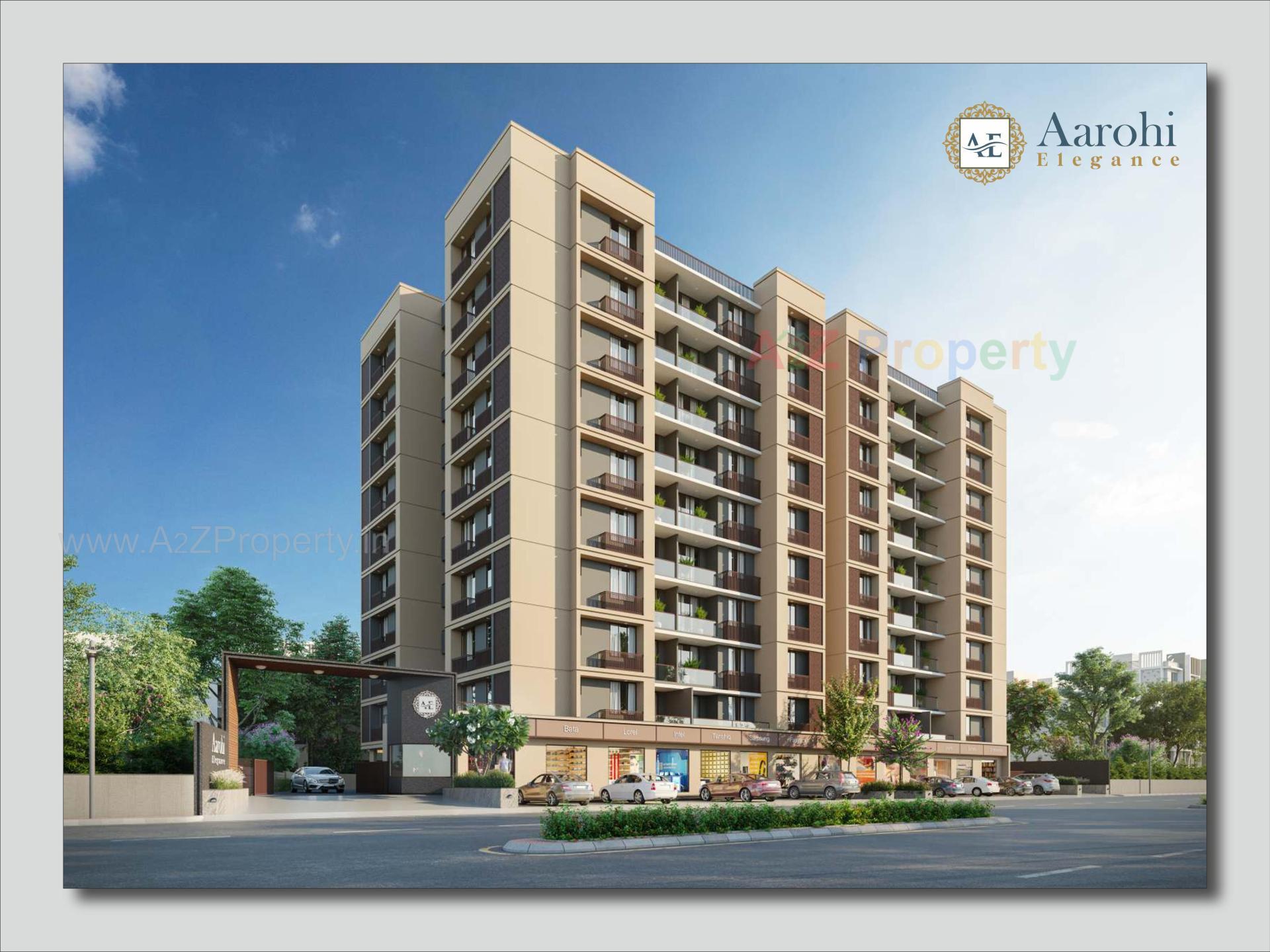 3D Elevation of real estate project Aarohi Elegance located at Nikol, Ahmedabad, Gujarat