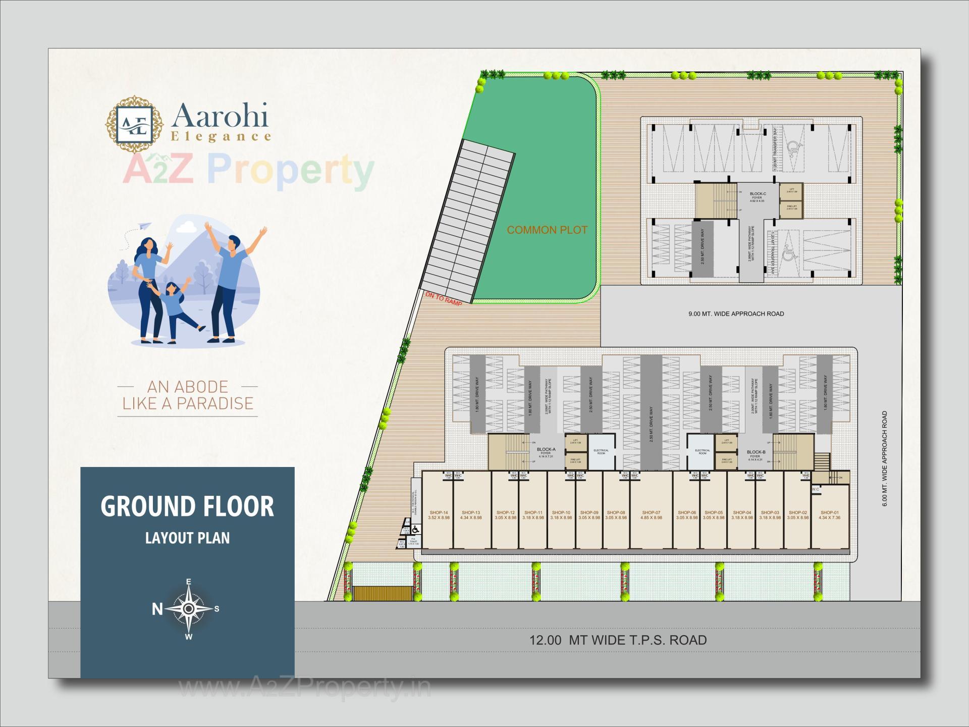 Layout of real estate project Aarohi Elegance located at Nikol, Ahmedabad, Gujarat