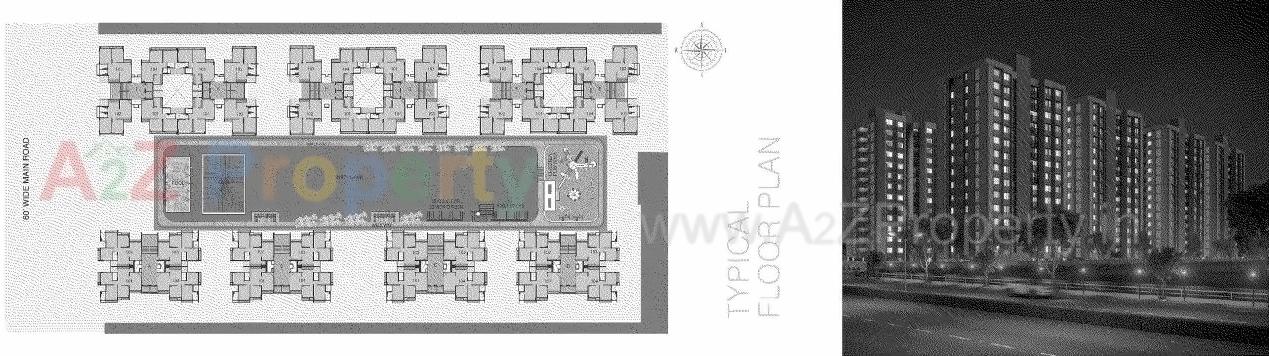 Layout of real estate project Aarohi Elysium located at Bopal, Ahmedabad, Gujarat