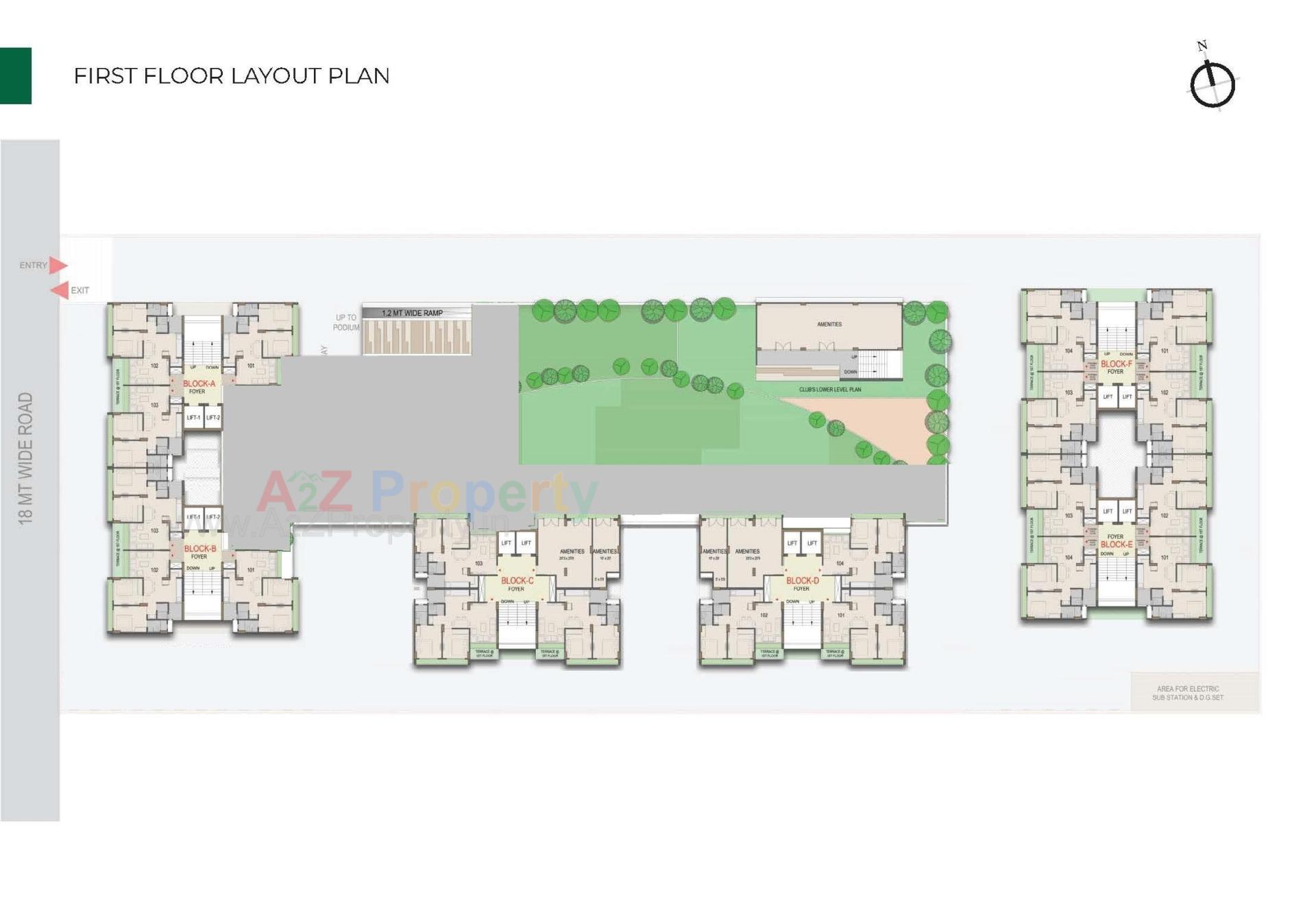 Layout of real estate project Aarohi Nimbus located at Ghuma, Ahmedabad, Gujarat