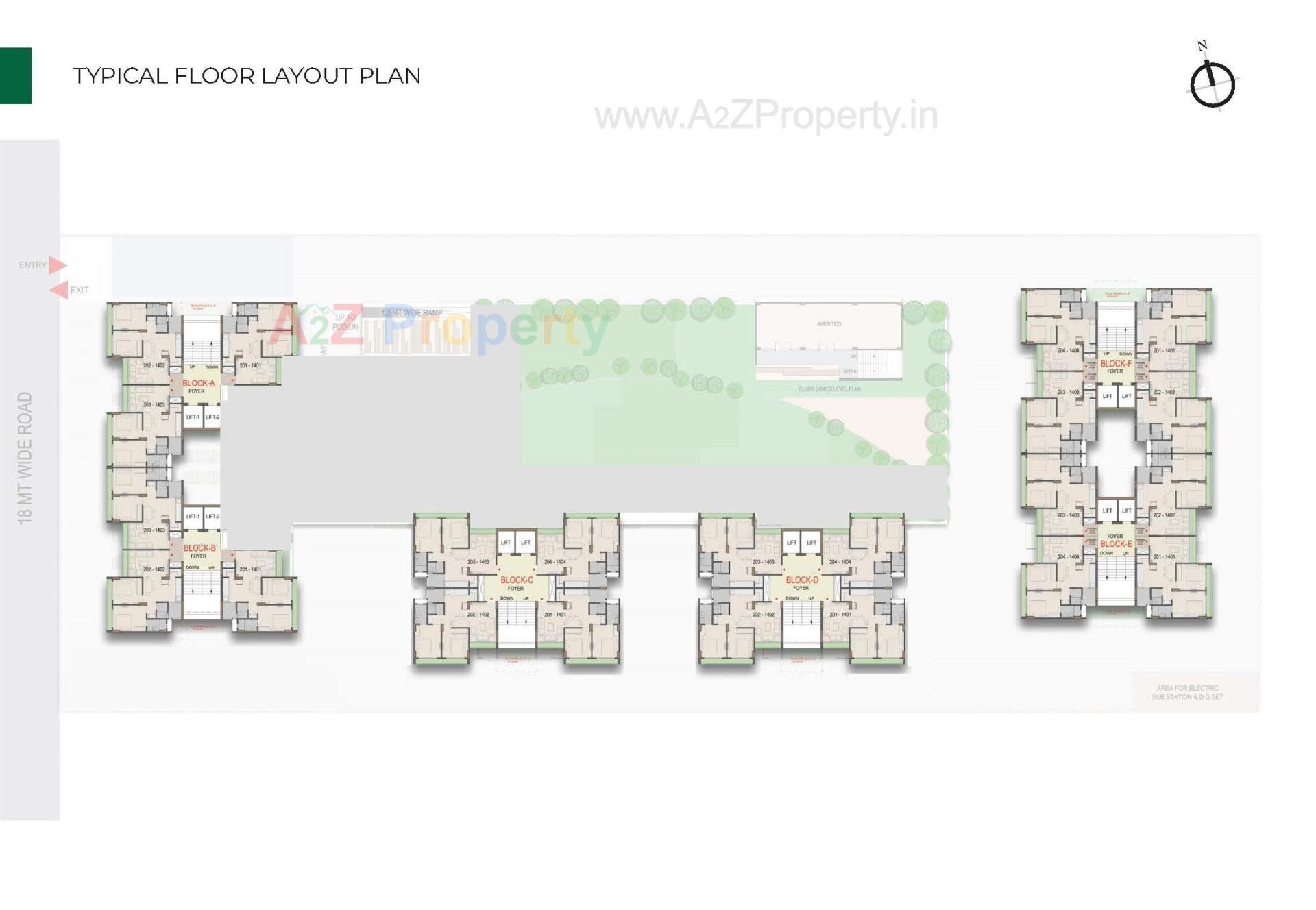 Layout of real estate project Aarohi Nimbus located at Ghuma, Ahmedabad, Gujarat