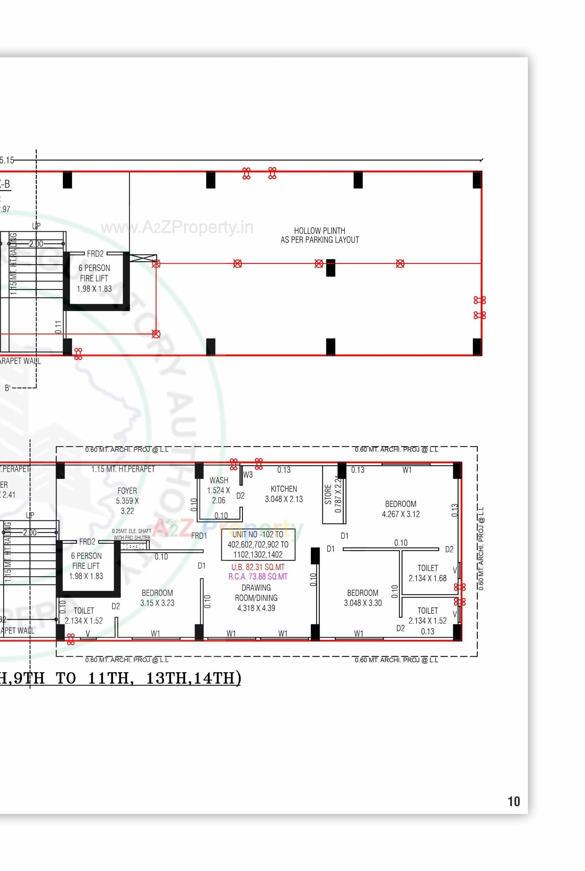 Layout of real estate project Aarohi Shivalay located at Chandkheda, Ahmedabad, Gujarat