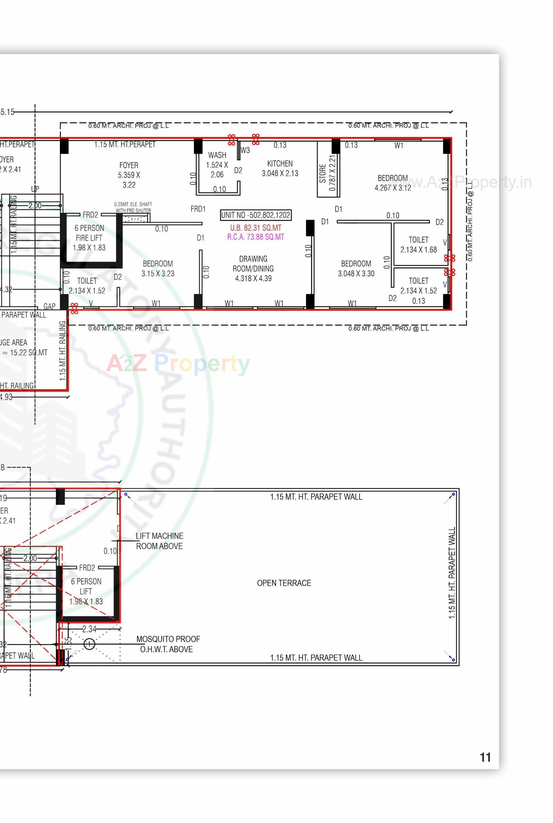 Layout of real estate project Aarohi Shivalay located at Chandkheda, Ahmedabad, Gujarat