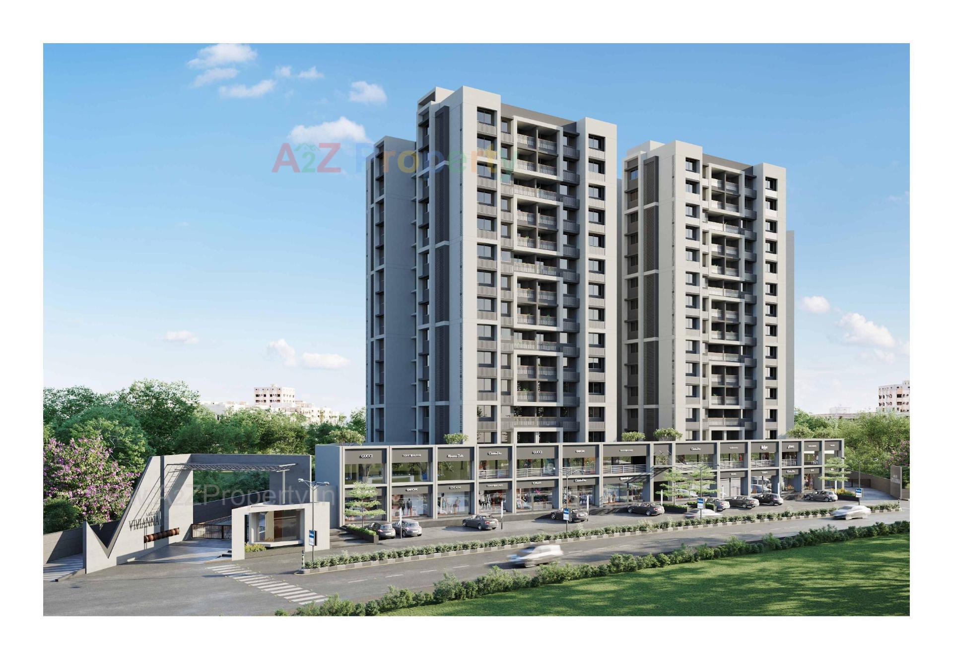 3D Elevation of real estate project Aarohi Vivianna located at Ghuma, Ahmedabad, Gujarat