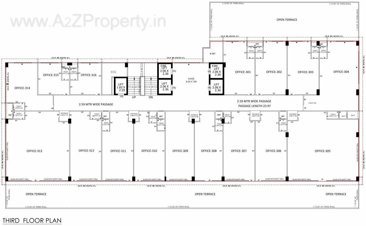 Layout of real estate project Aaron Spectra located at Bodakdev, Ahmedabad, Gujarat