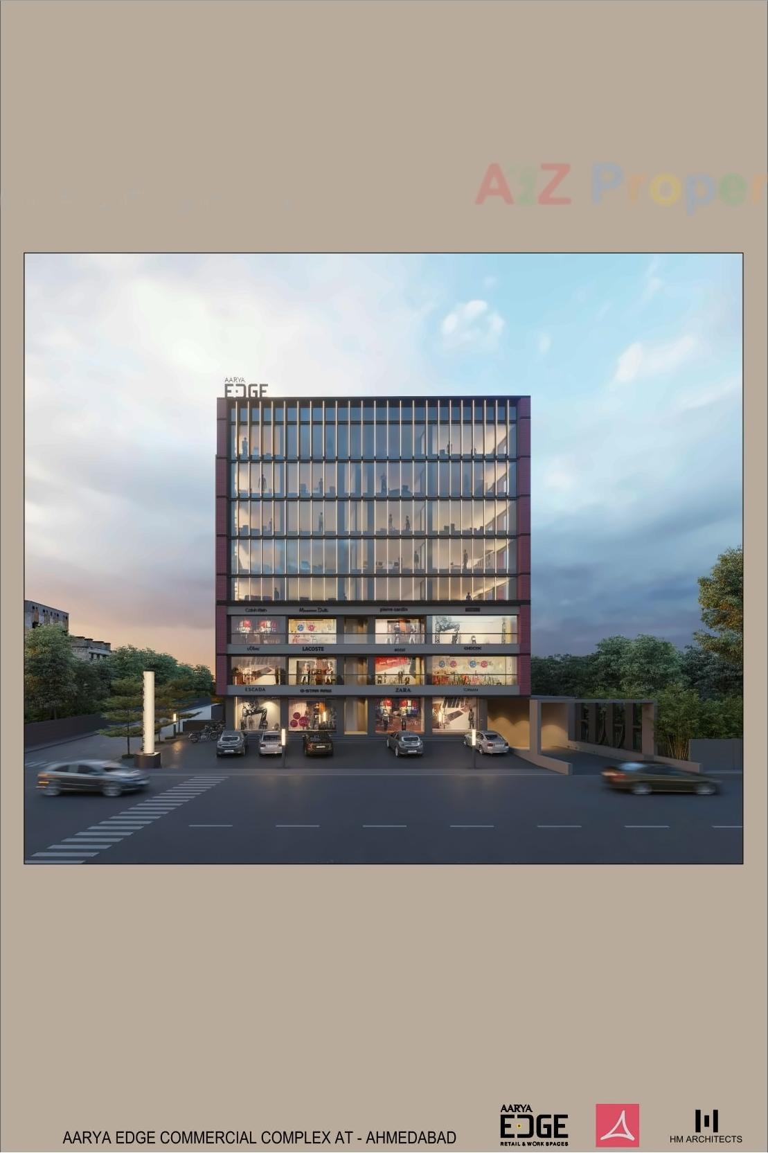 3D Elevation of real estate project Aarya Edge located at Bopal, Ahmedabad, Gujarat