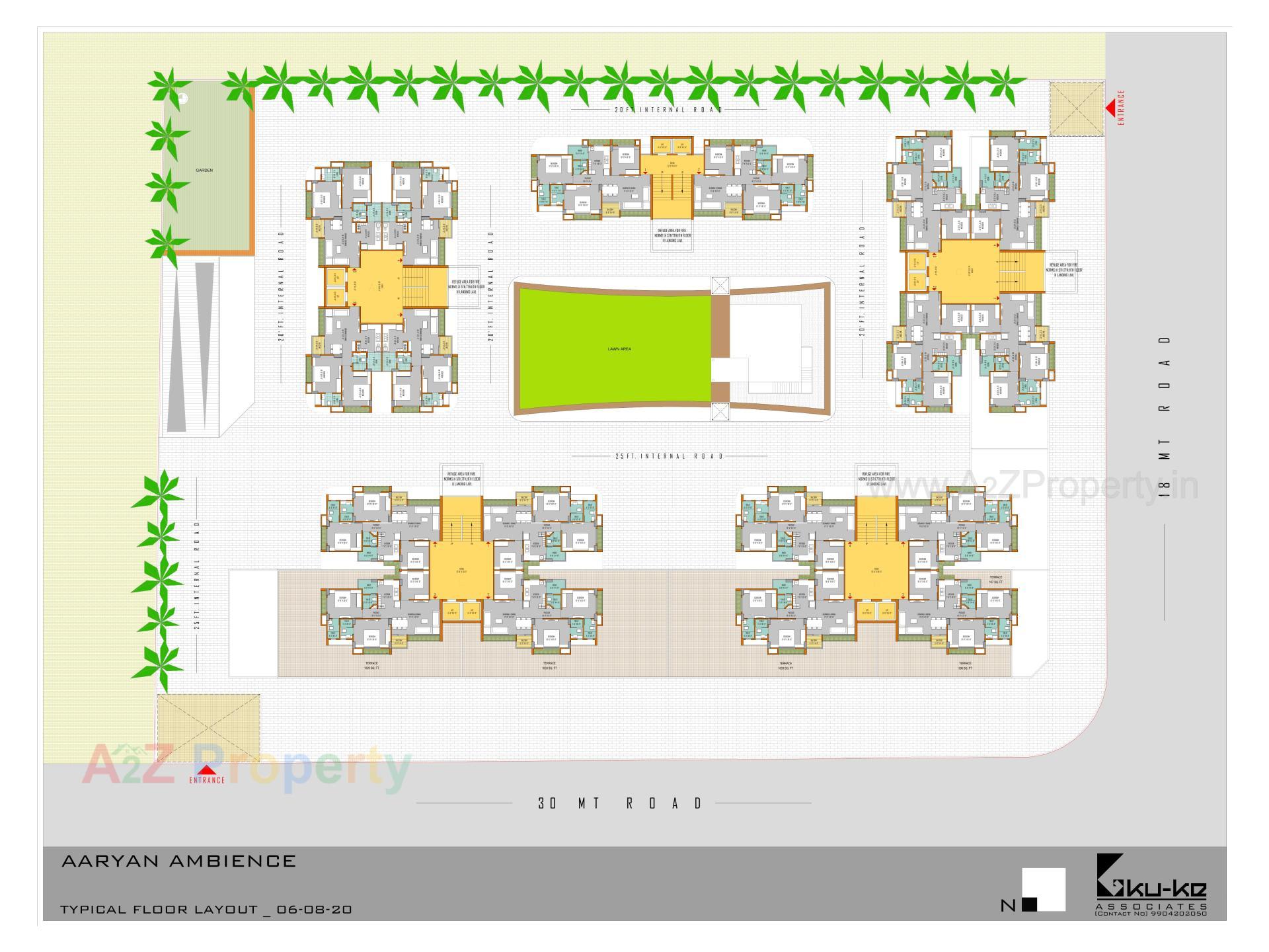Layout of real estate project Aaryan Ambience located at Gota, Ahmedabad, Gujarat