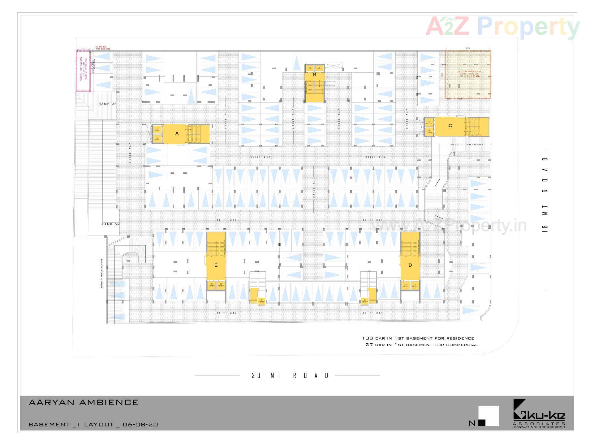 Layout of real estate project Aaryan Ambience located at Gota, Ahmedabad, Gujarat
