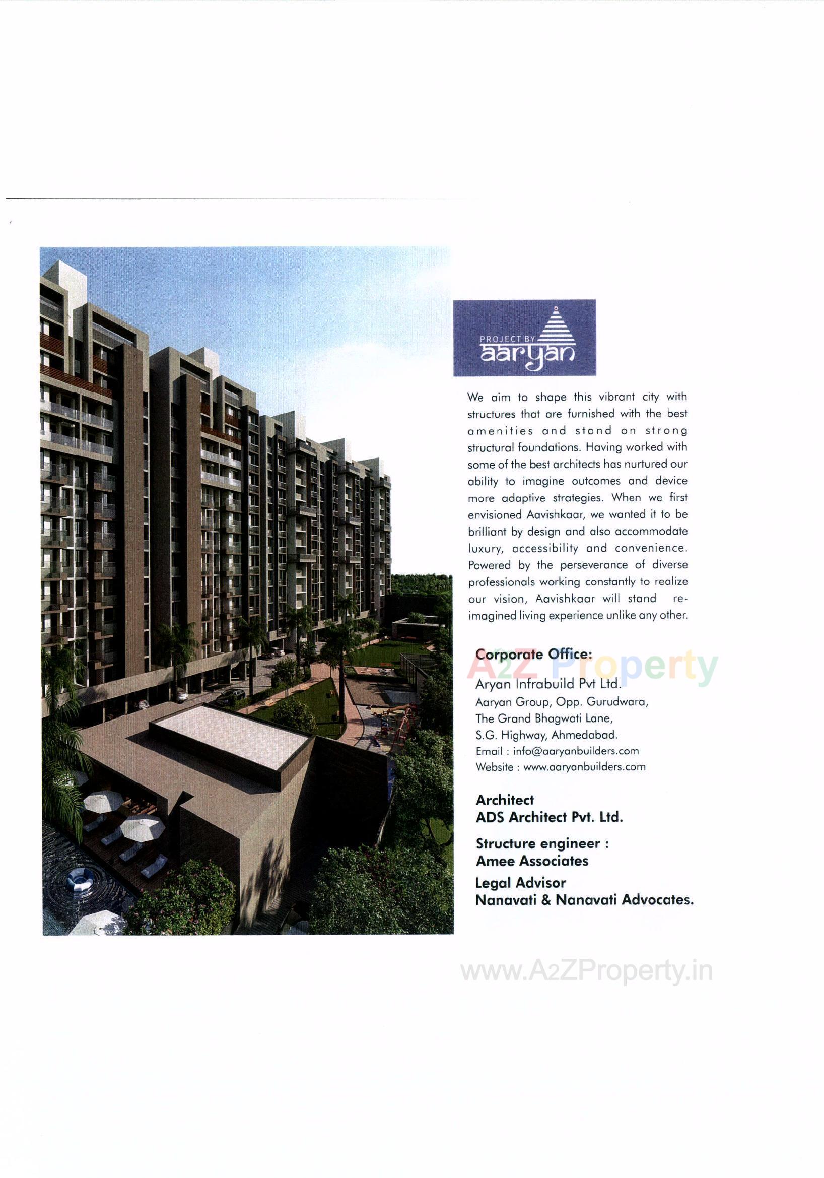 3D Elevation of real estate project Aaryan Aviskaar located at Ahmedabad, Ahmedabad, Gujarat