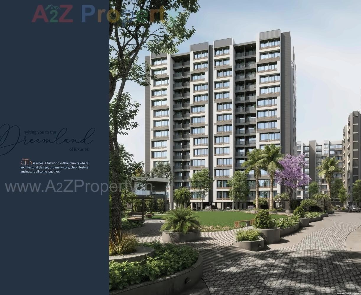 3D Elevation of real estate project Aaryan City located at Gota, Ahmedabad, Gujarat