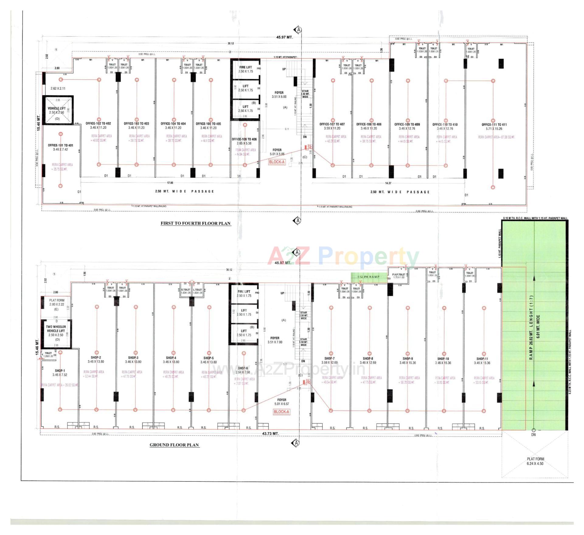 Layout of real estate project Aaryan Elan located at Jagatpur, Ahmedabad, Gujarat
