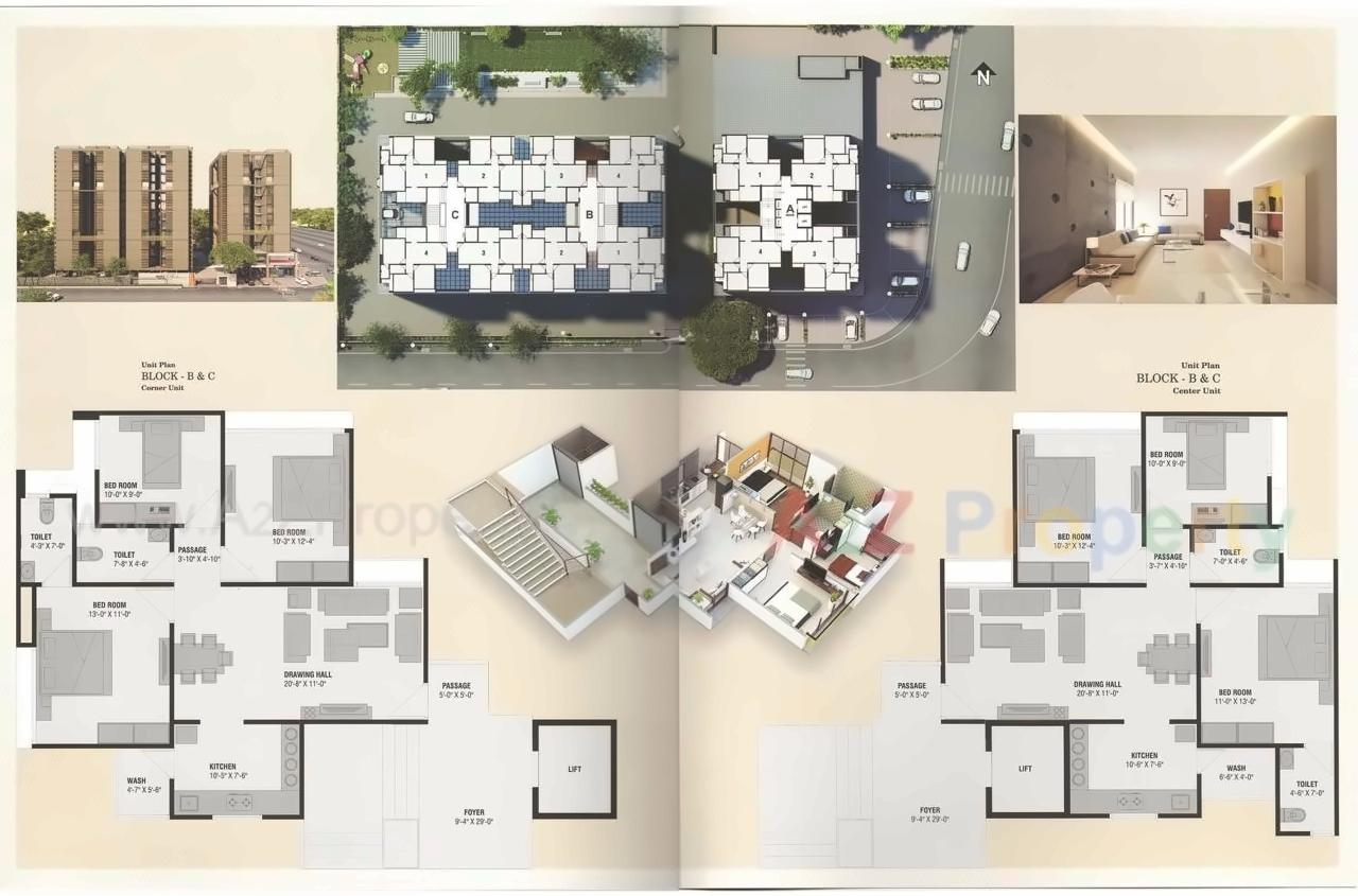 Layout of real estate project Aaryan Embassy located at Ambli, Ahmedabad, Gujarat