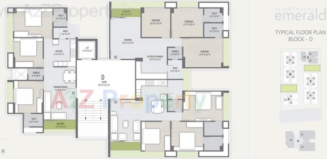 Layout of real estate project Aaryan Emerald located at City, Ahmedabad, Gujarat