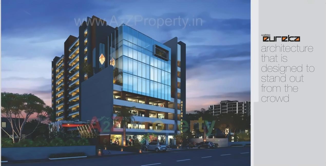 3D Elevation of real estate project Aaryan Eureka located at Gota, Ahmedabad, Gujarat